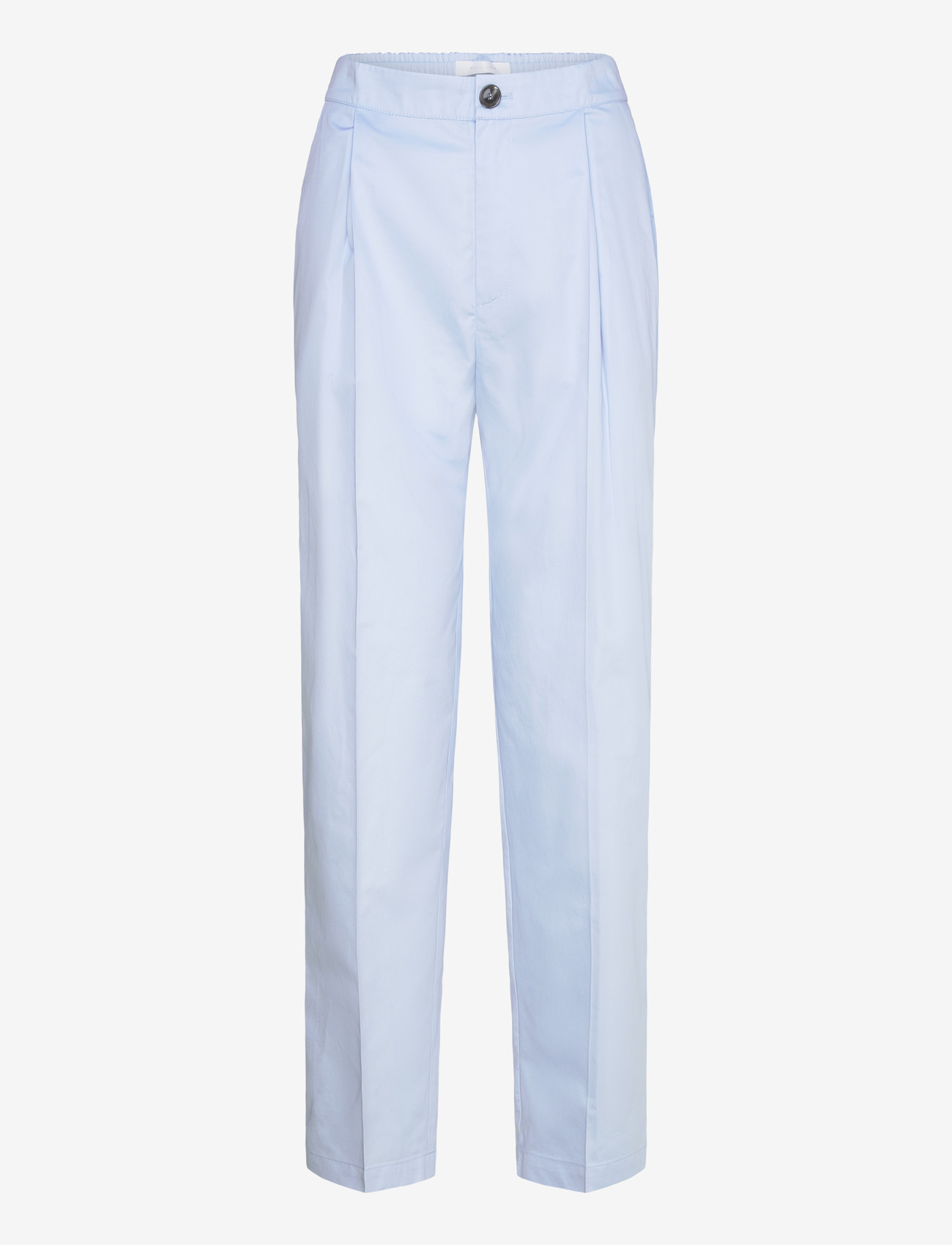 Naja Lauf - NICO PANTS COTTON SATEEN - straight leg trousers - light blue - 0