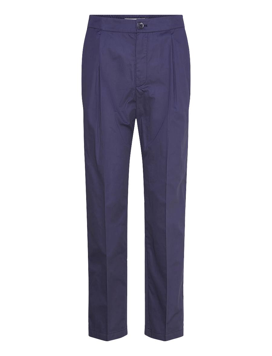 Naja Lauf - NICO PANTS COTTON SATEEN - bukser med lige ben - navy - 1