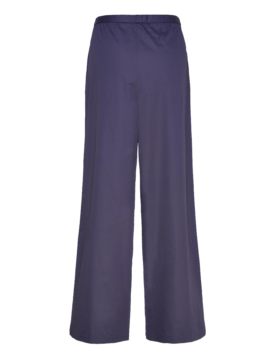 Naja Lauf - JELENA PANTS COTTON SATEEN - hosen mit weitem bein - navy - 2