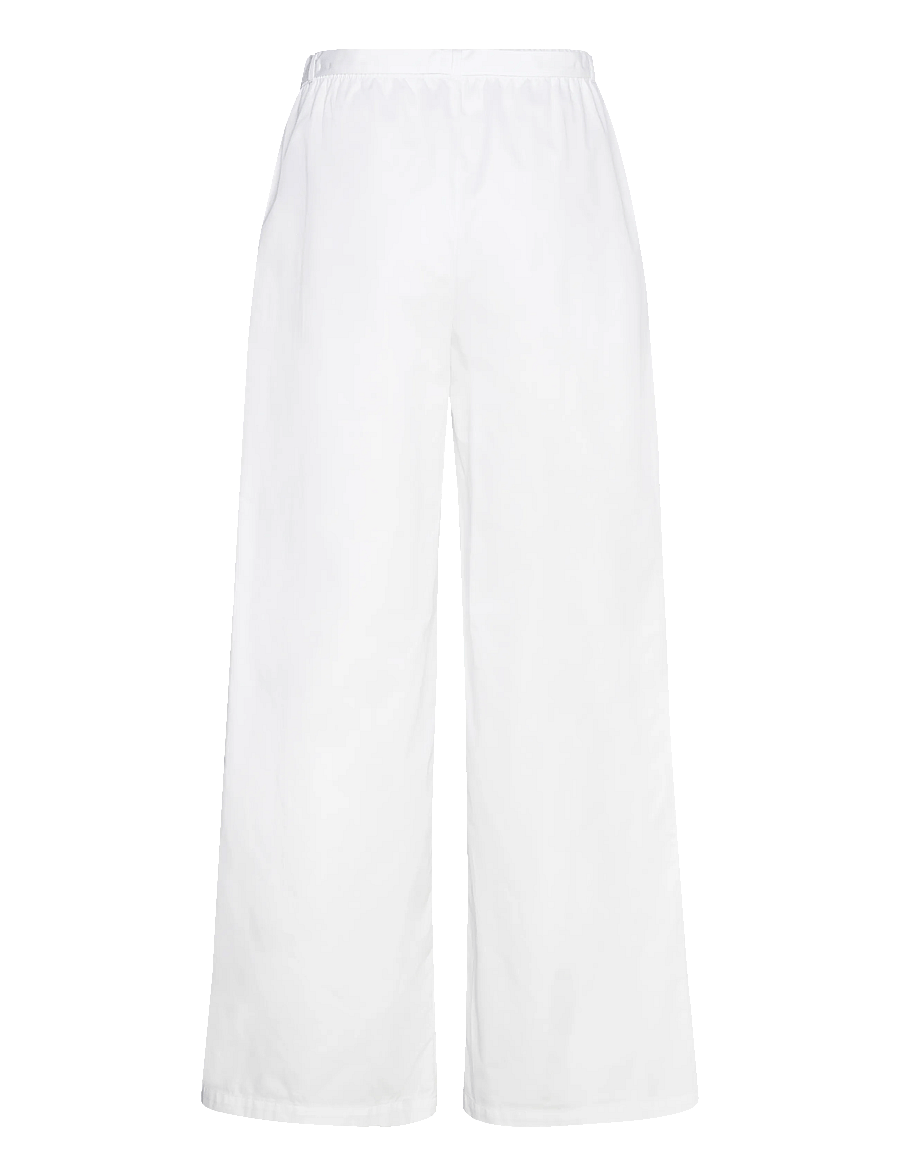Naja Lauf - JELENA PANTS COTTON SATEEN - hosen mit weitem bein - white - 2