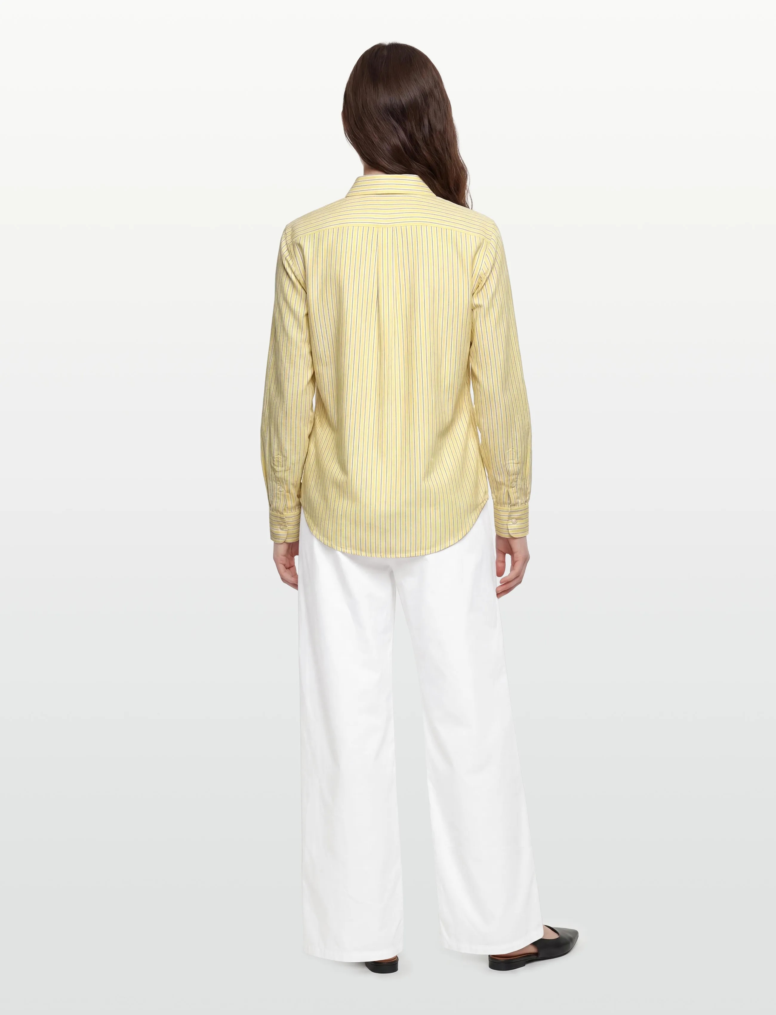 Naja Lauf - JELENA PANTS COTTON SATEEN - vida byxor - white - 4