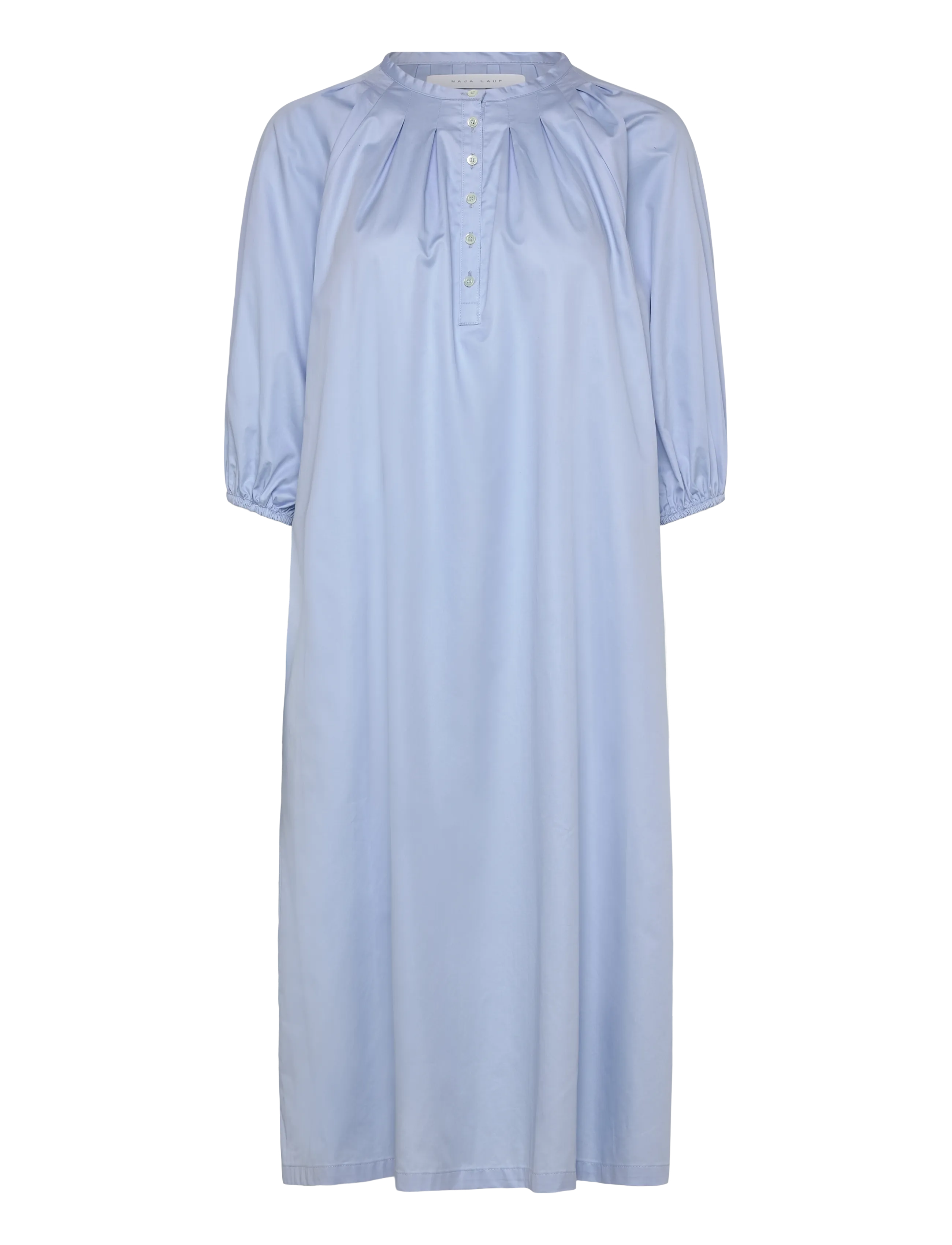 Naja Lauf NICOLE DRESS COTTON SATEEN - Kläder - LIGHT BLUE / blue