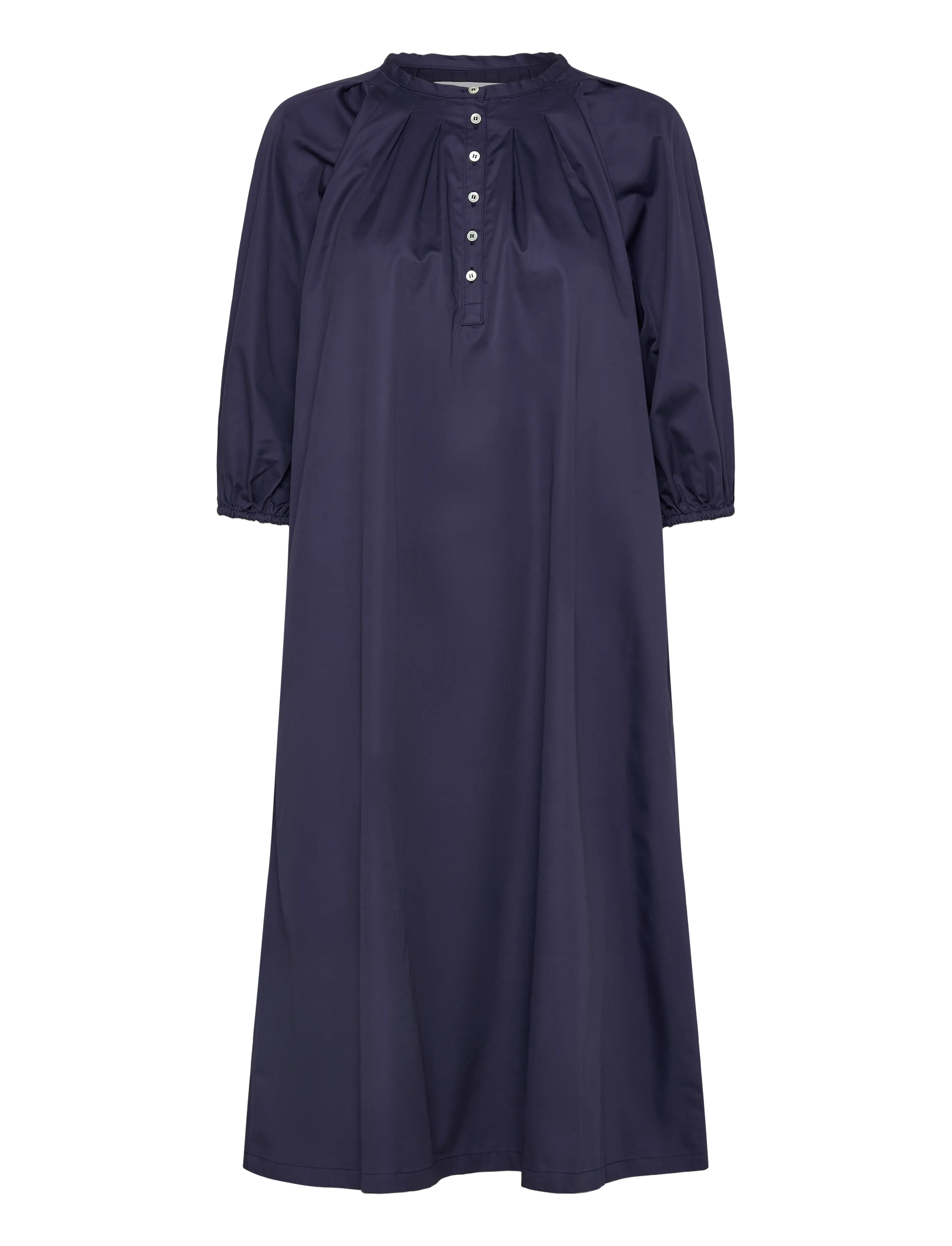 Naja Lauf NICOLE DRESS COTTON SATEEN - Kleider - NAVY / navy