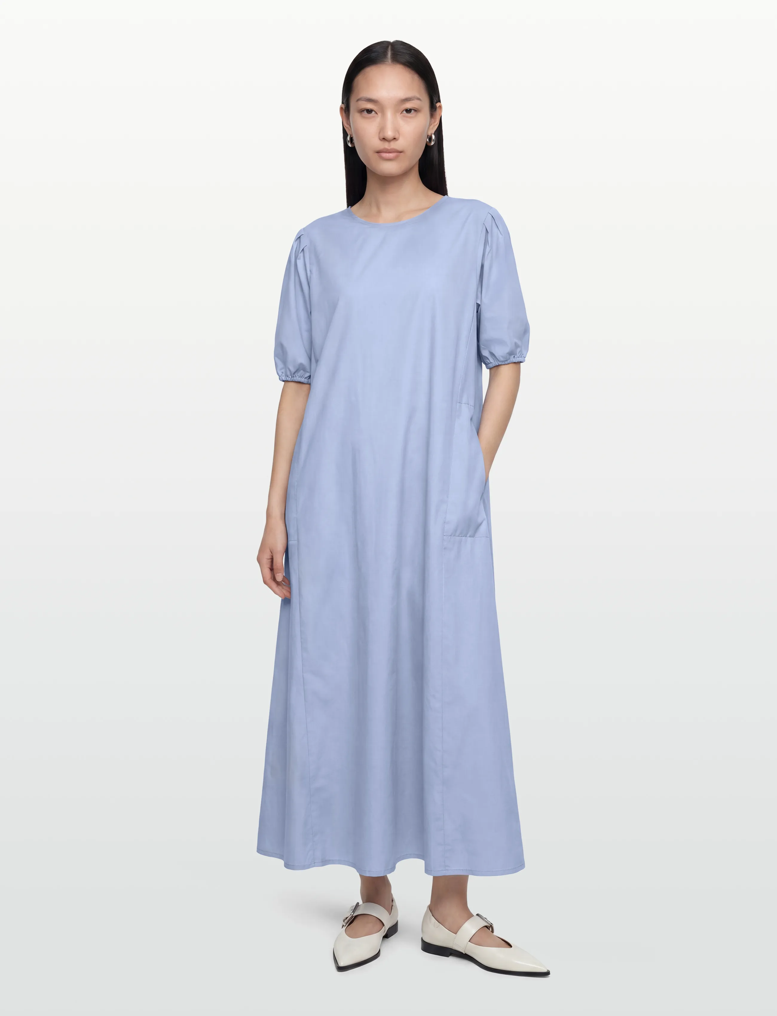Naja Lauf FELICITY DRESS COTTON SATEEN - Maxi kjoler - LIGHT BLUE / blue