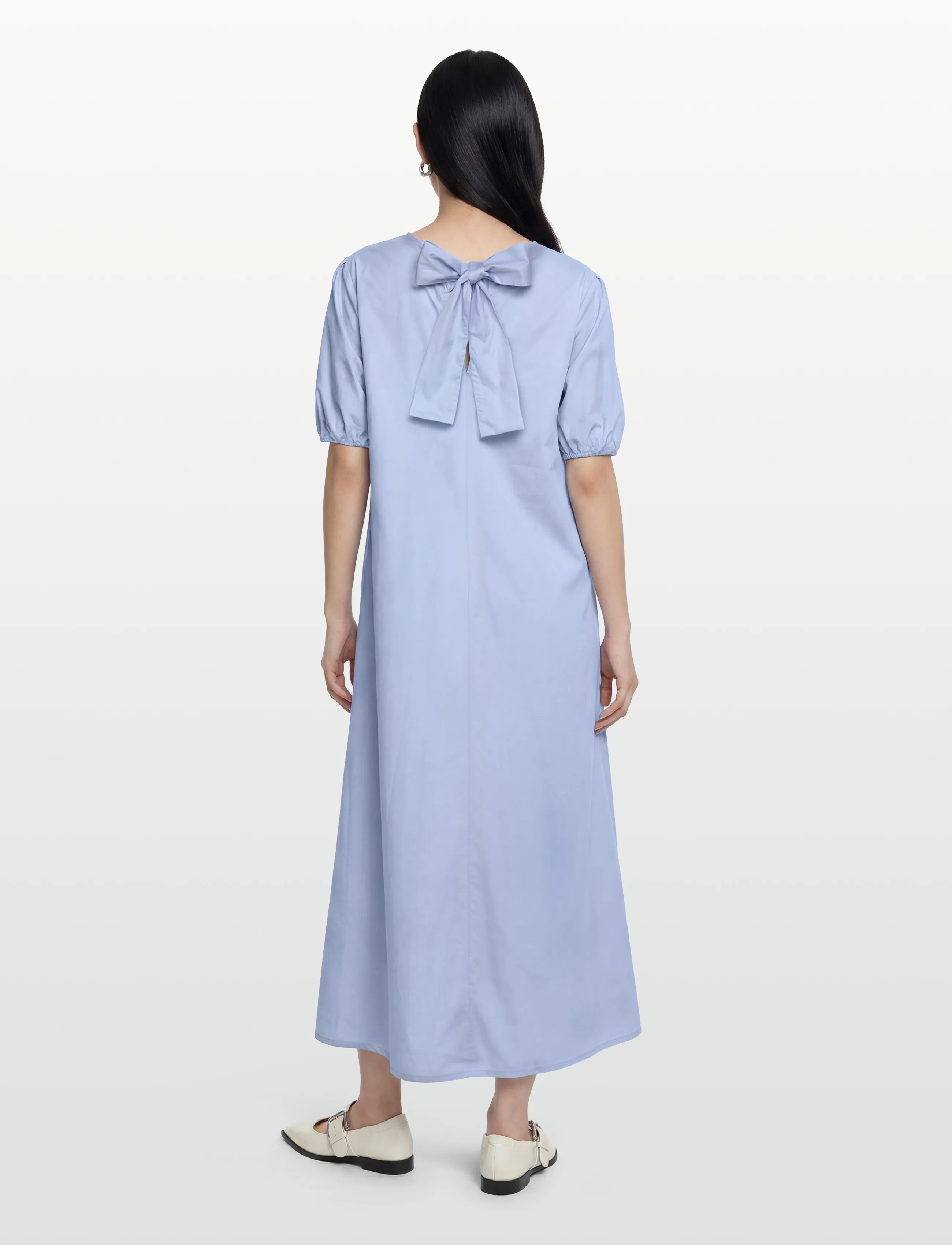 Naja Lauf - FELICITY DRESS COTTON SATEEN - maxi kjoler - light blue - 4