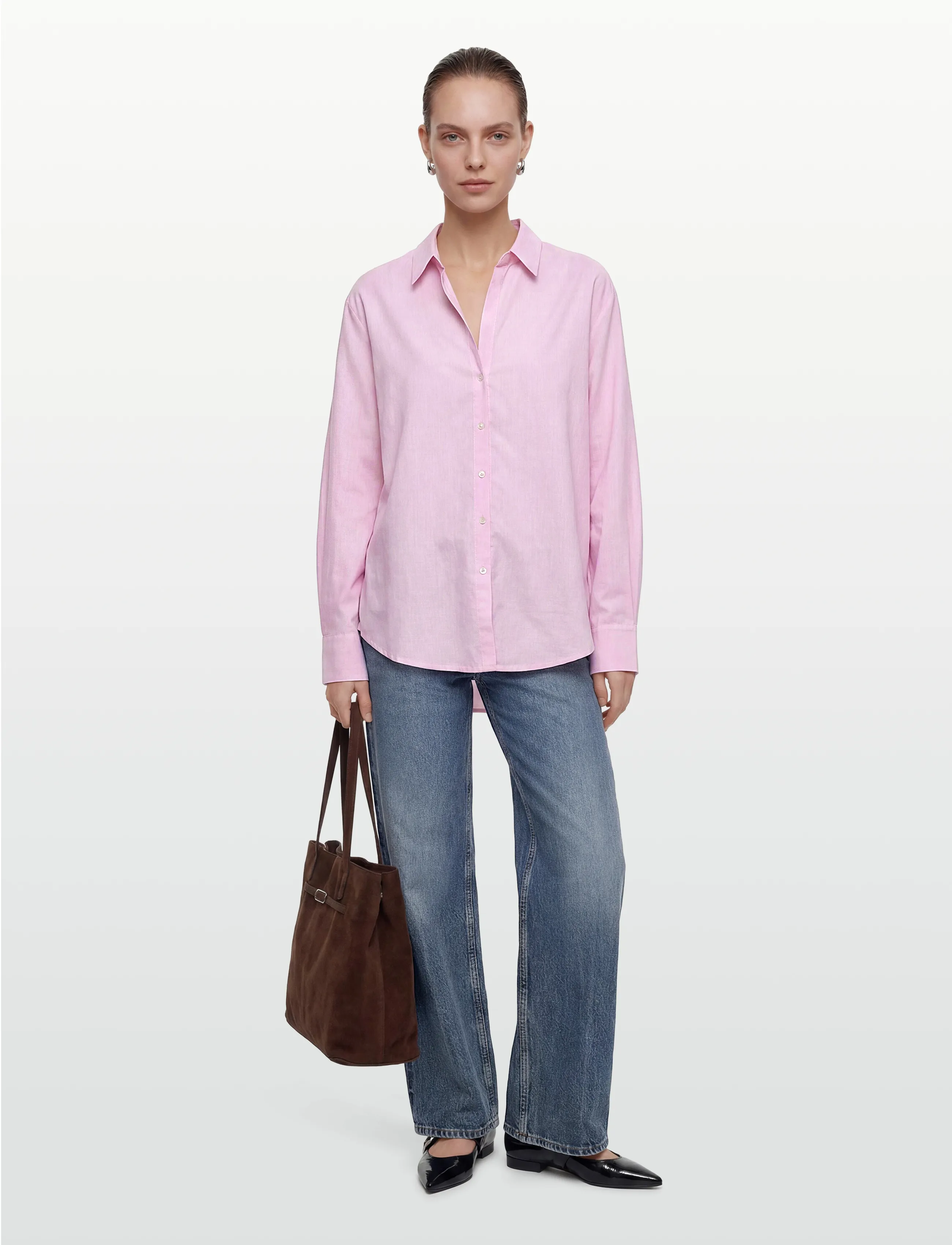 Naja Lauf - SUS SHIRT LINEN CHAMBRAY - pink - 0