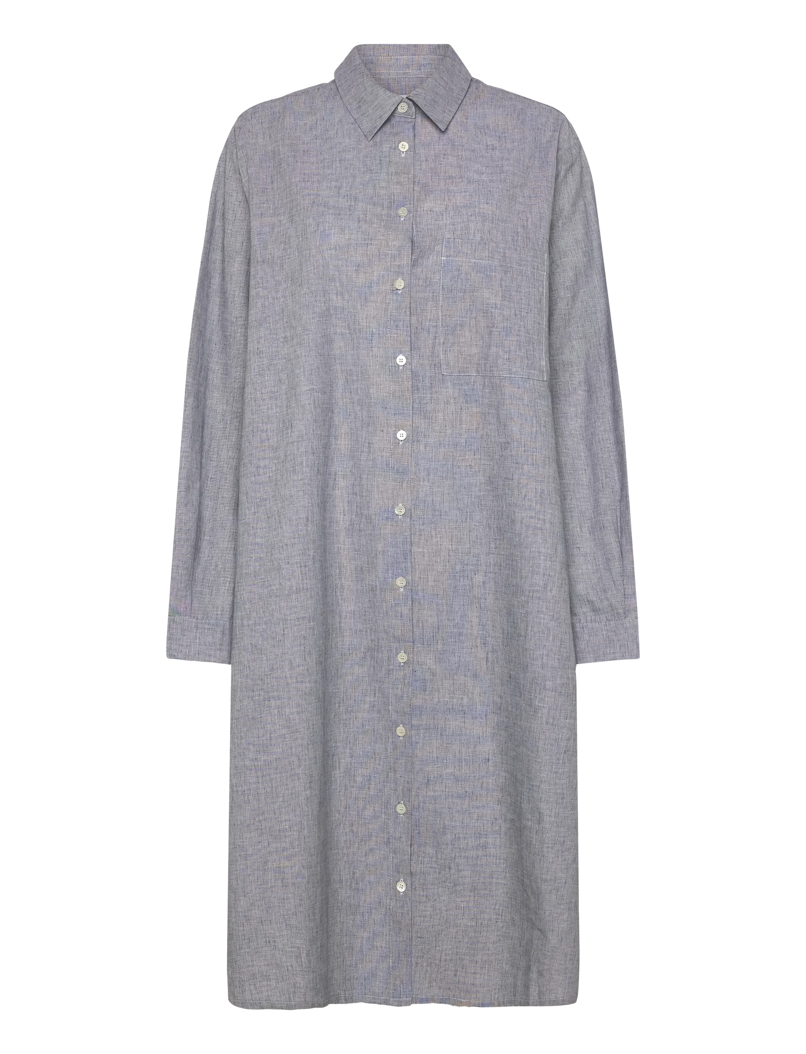 Naja Lauf DELPHINE DRESS LINEN CHAMBRAY - Kjoler - NAVY / navy