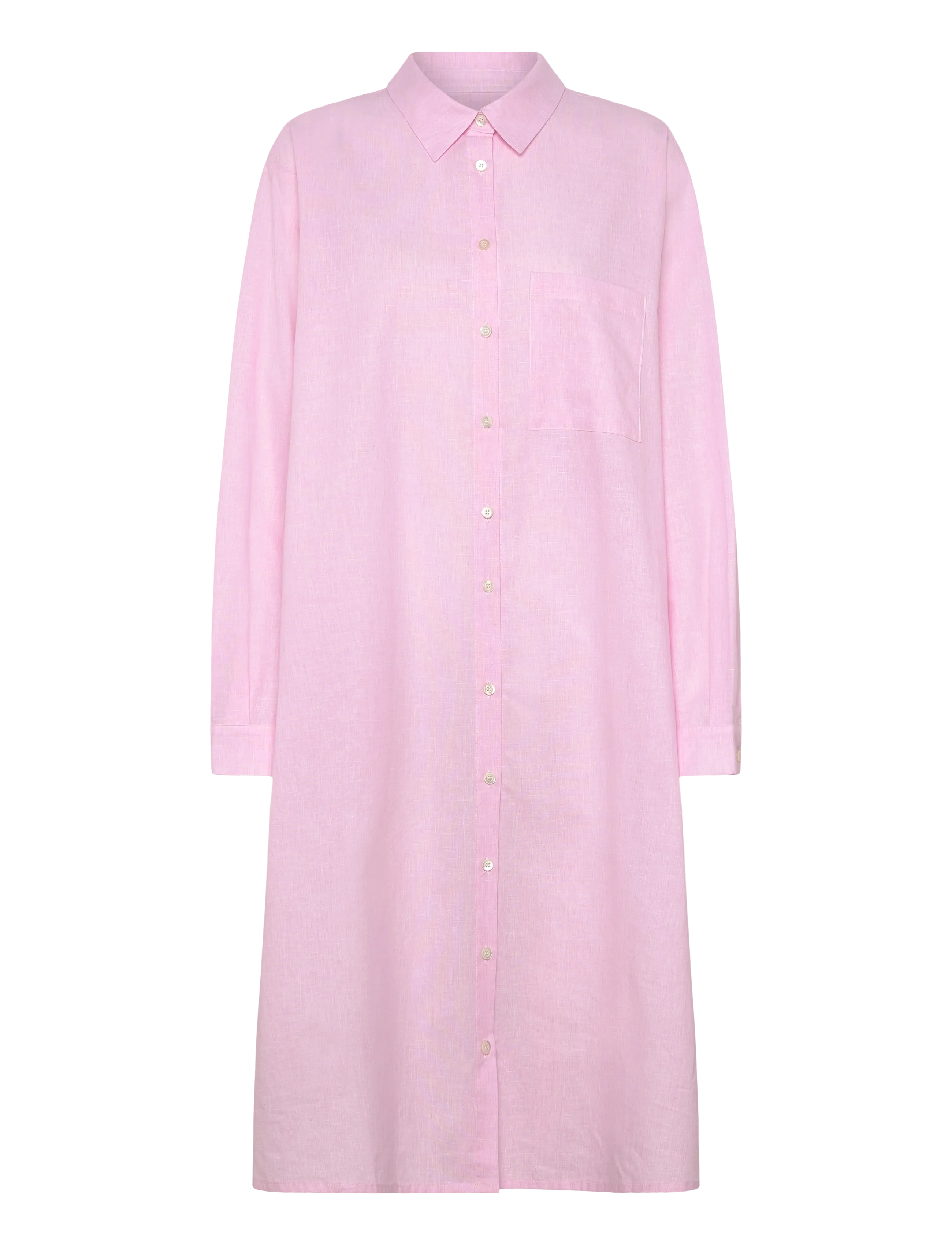 Naja Lauf DELPHINE DRESS LINEN CHAMBRAY - Naja Lauf - PINK / pink/rose
