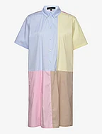DORTHEA DRESS - ROSE-BLUE-YELLOW-BEIGE