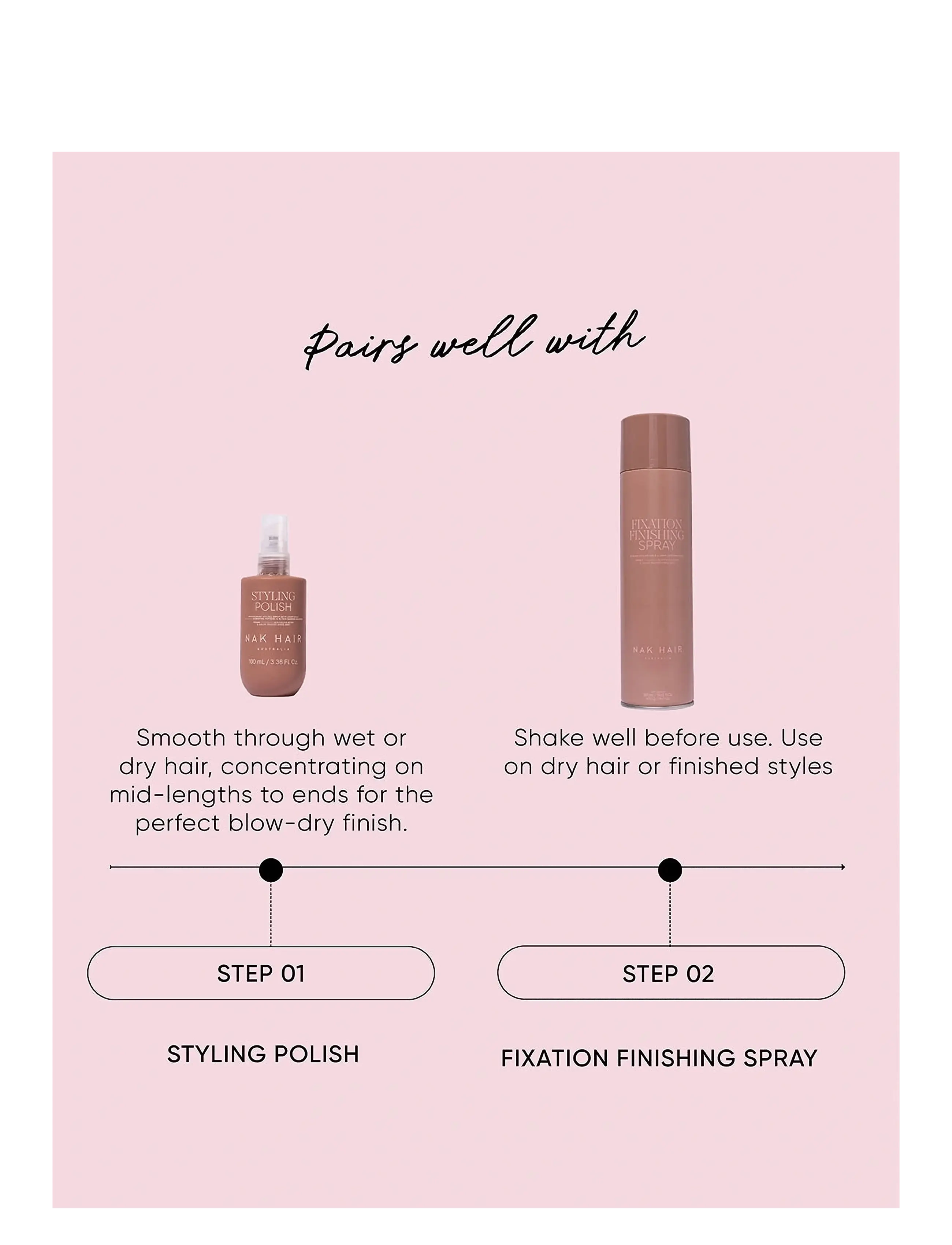 NAK HAIR - Fixation Finishing Spray - lägsta priserna - no colour - 4