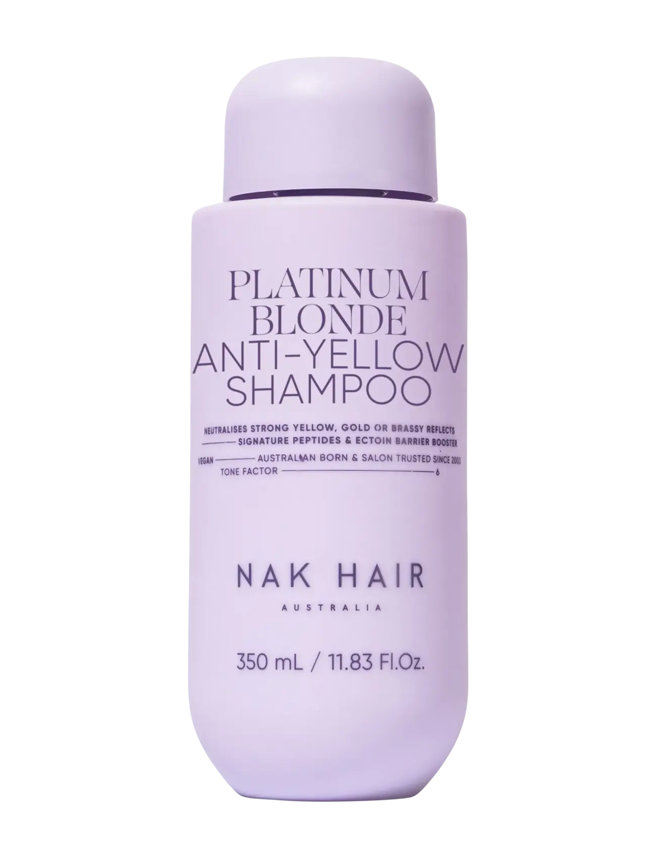 NAK HAIR Platinum Blonde Anti-Yellow Shampoo, Sølvshampoo, Nude, Str: 350 ML