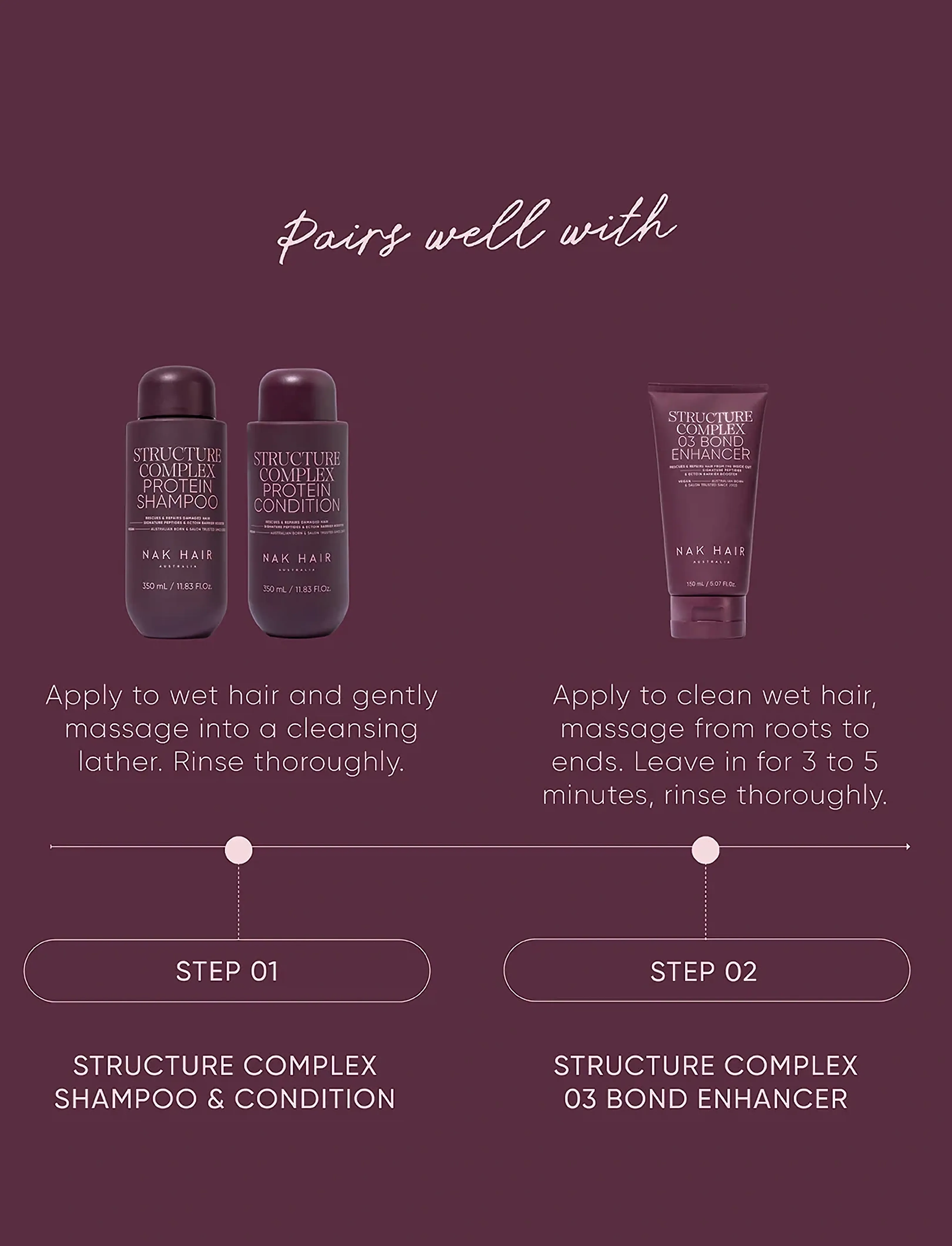 NAK HAIR - Structure Complex Protein Shampoo - hårpleje - no colour - 4
