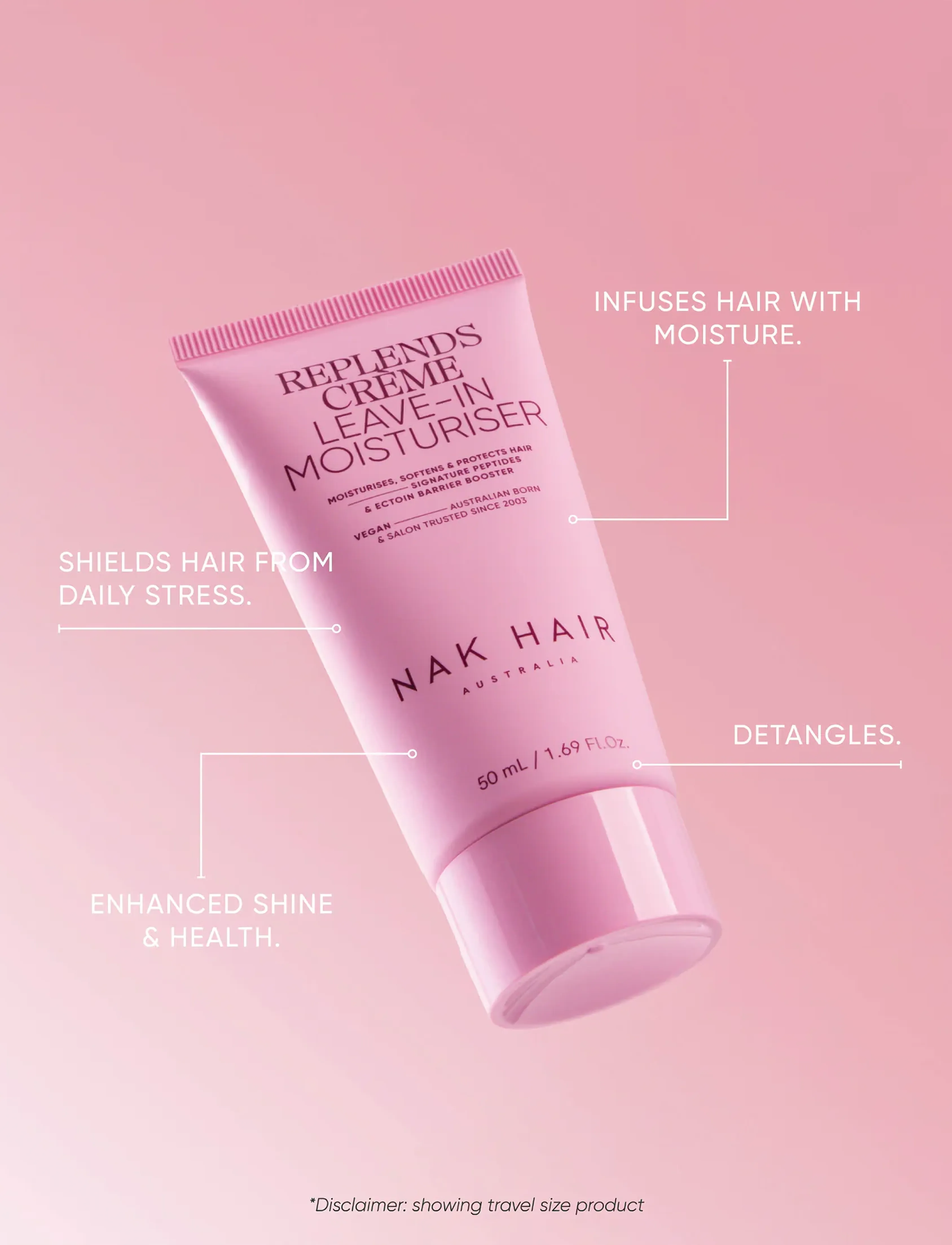 NAK HAIR - Replends Creme Leave in Moisturiser - hårkure - no colour - 4