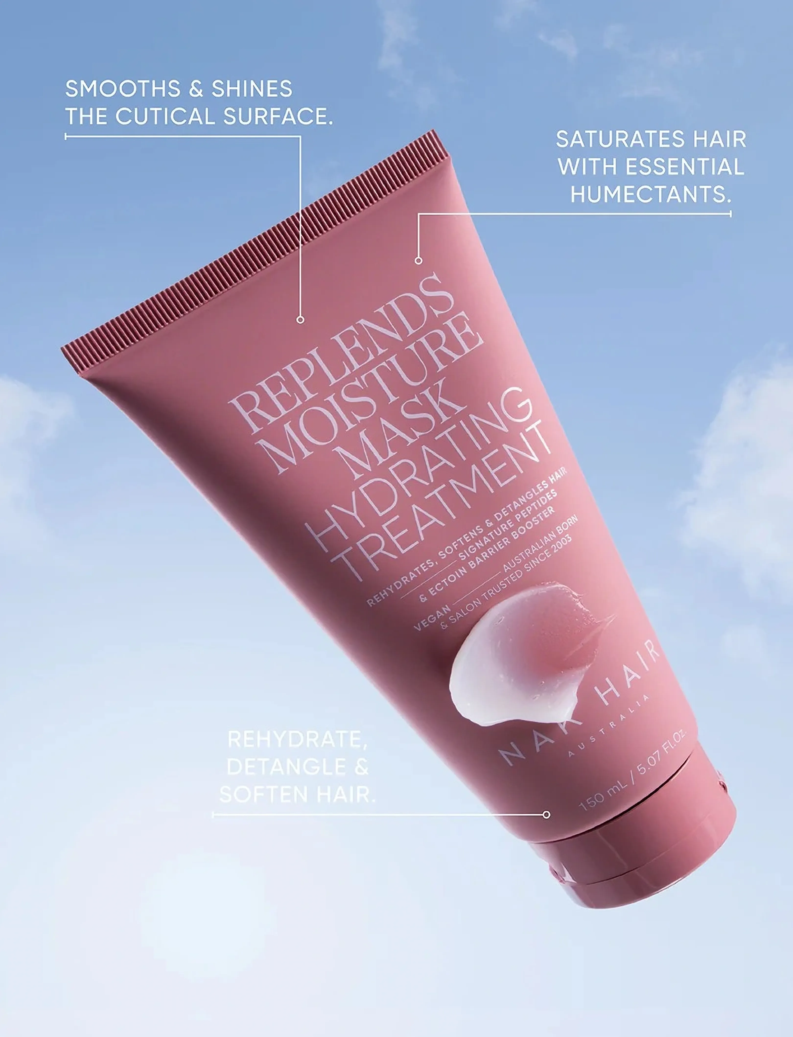 NAK HAIR - Replends Moisture Mask - hårkur - no colour - 4