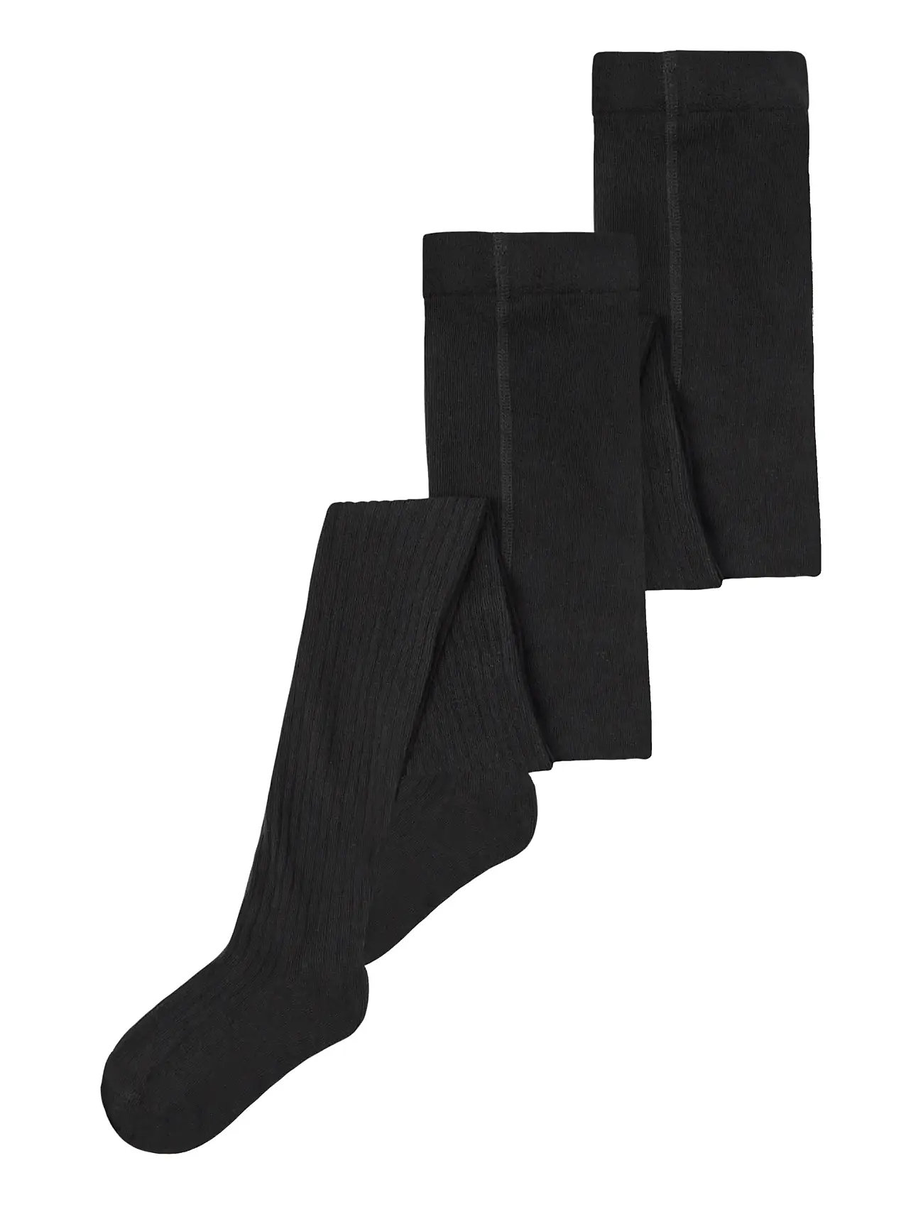 Black Rib Strømpebukse 2-pakning Noos str. 146/152