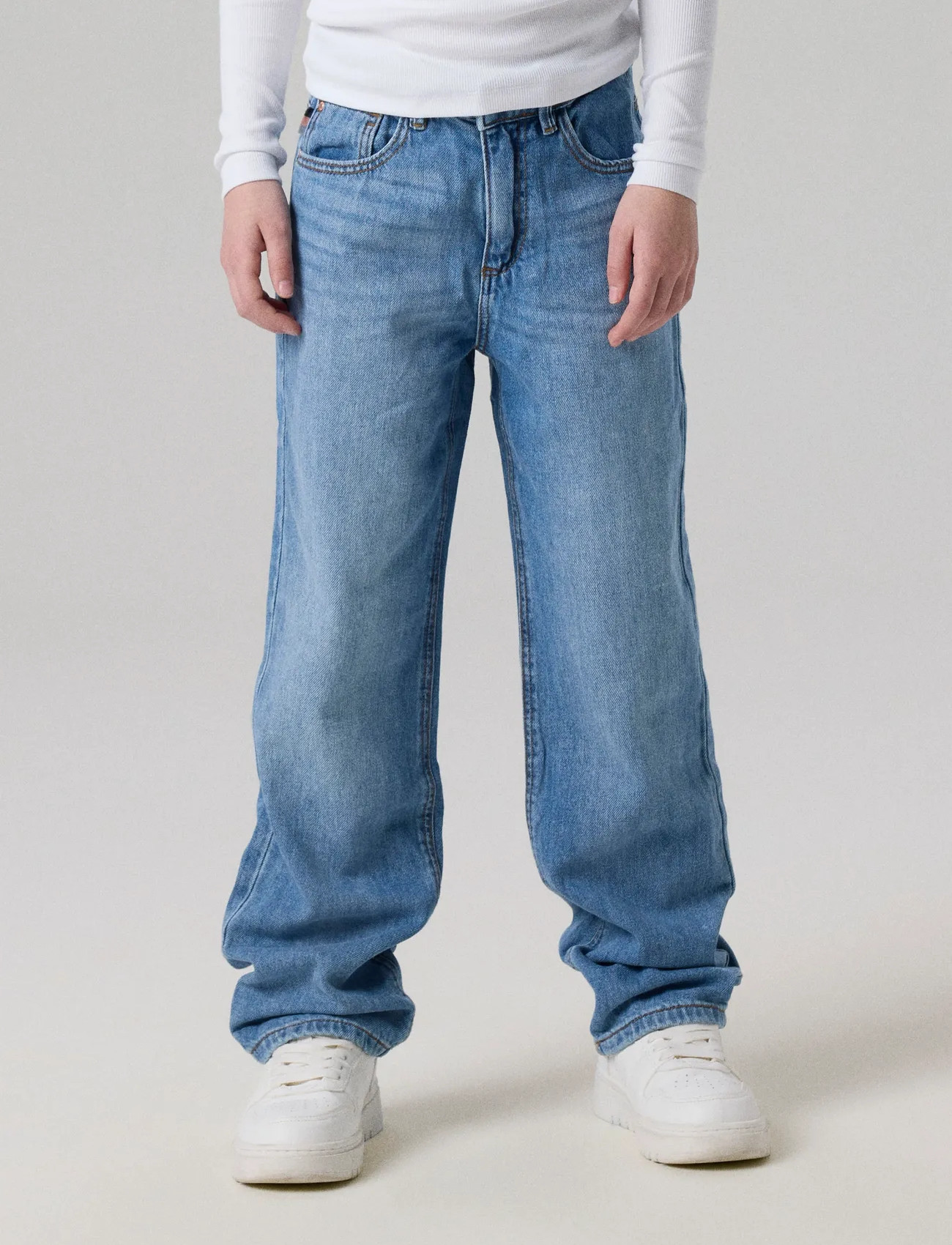 Medium Blue Denim Rose Straight Jeans Noos str. 140