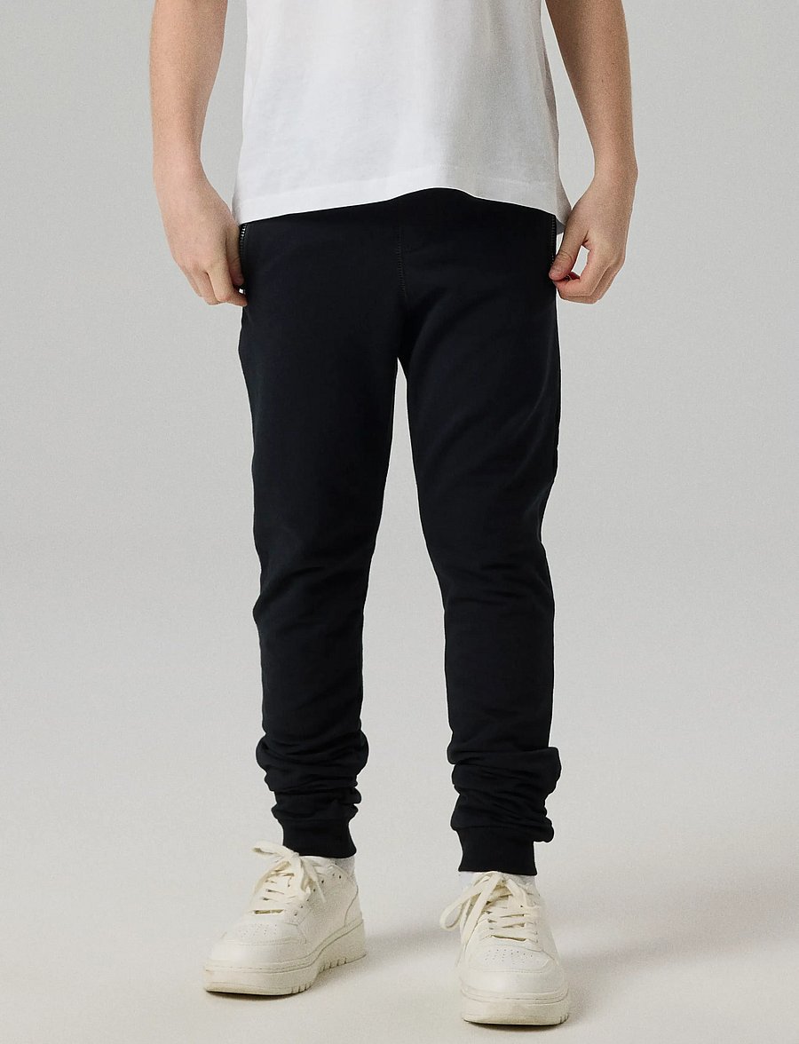 name it - NKMHONK BRU SWE PANT NOOS - dressipüksid - black - 0