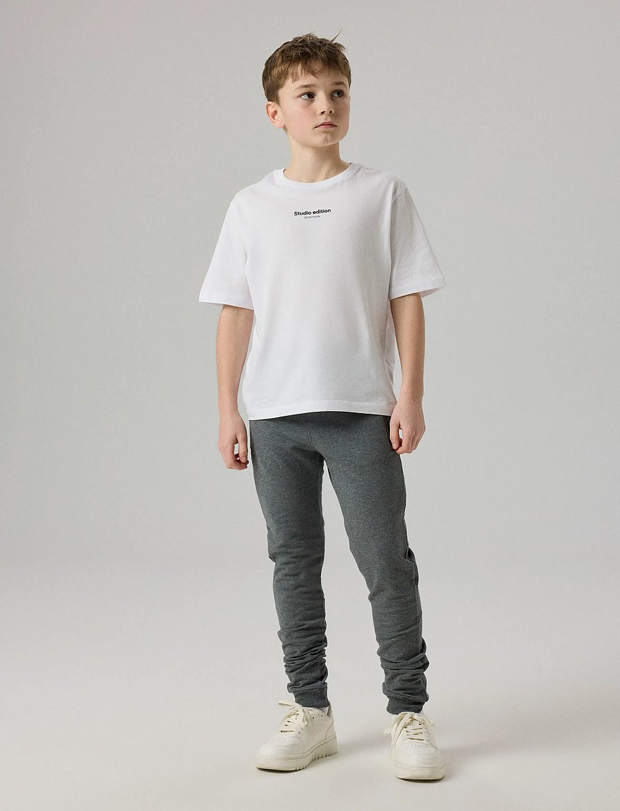 name it - NKMHONK BRU SWE PANT NOOS - jogginghosen - dark grey melange - 4