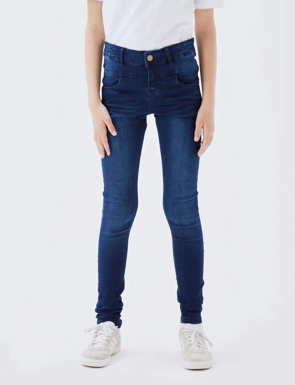 name it - NKFPOLLY DNMTRILLAS 3001 PANT NOOS - siaurėjantys džinsai - dark blue denim - 0