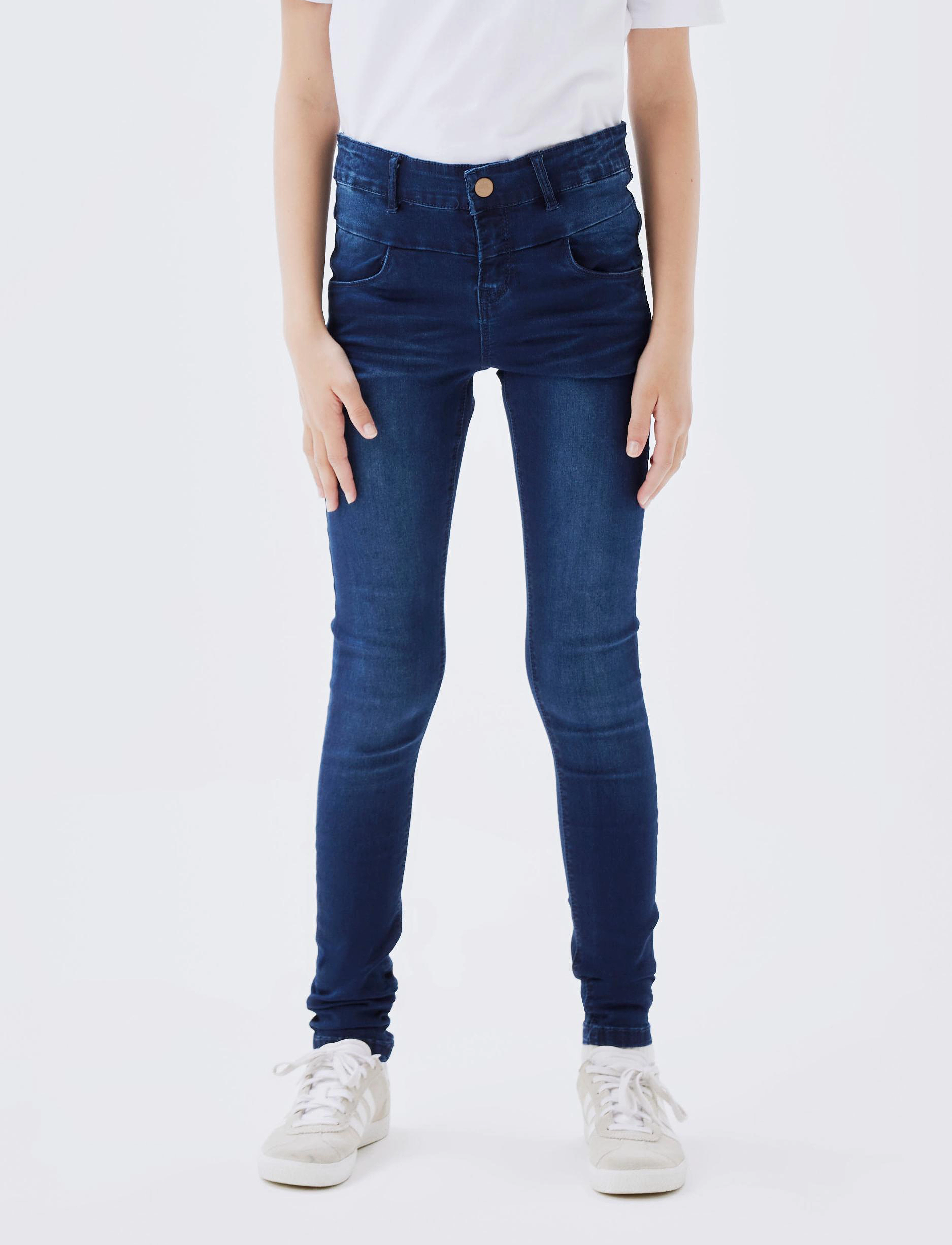 name it - NKFPOLLY DNMTRILLAS 3001 PANT NOOS - skinny jeans - dark blue denim - 0
