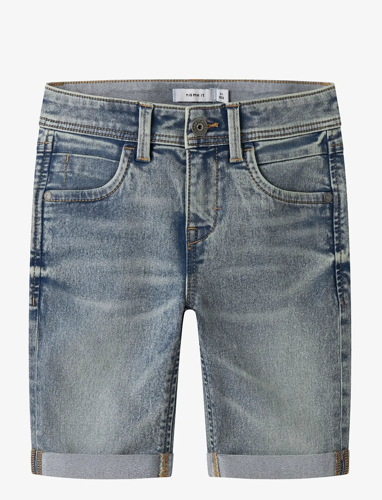 name it - NKMSILAS SLIM DNM L SHORTS 2272-TX NOOS - denimshorts - vintage medium blue denim - 0