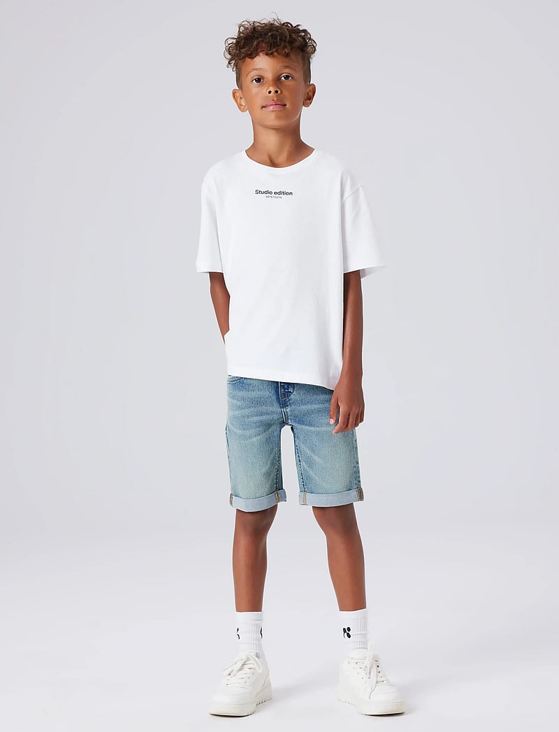 name it - NKMSILAS SLIM DNM L SHORTS 2272-TX NOOS - denimshorts - vintage medium blue denim - 4