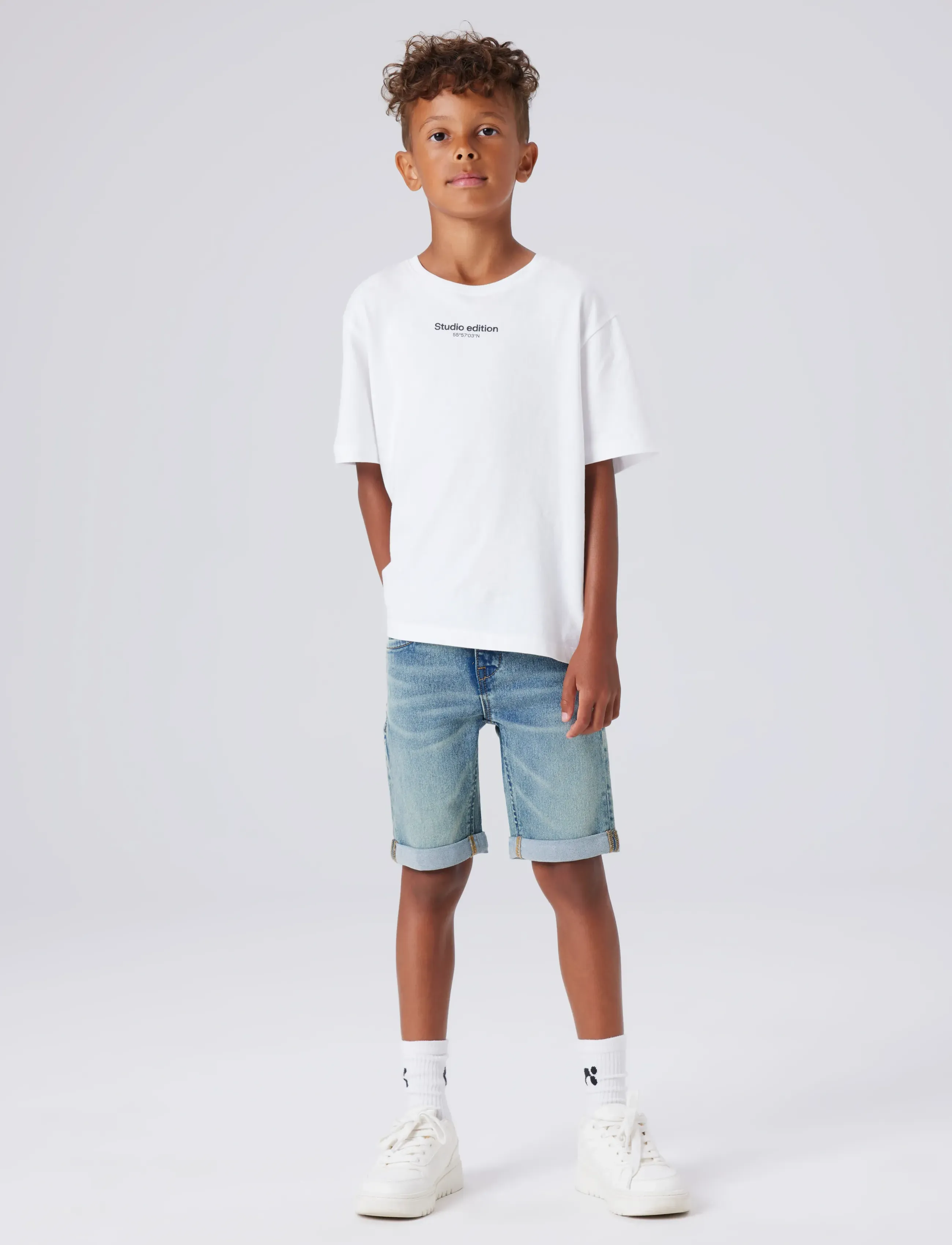 name it - NKMSILAS SLIM DNM L SHORTS 2272-TX NOOS - denim shorts - vintage medium blue denim - 4