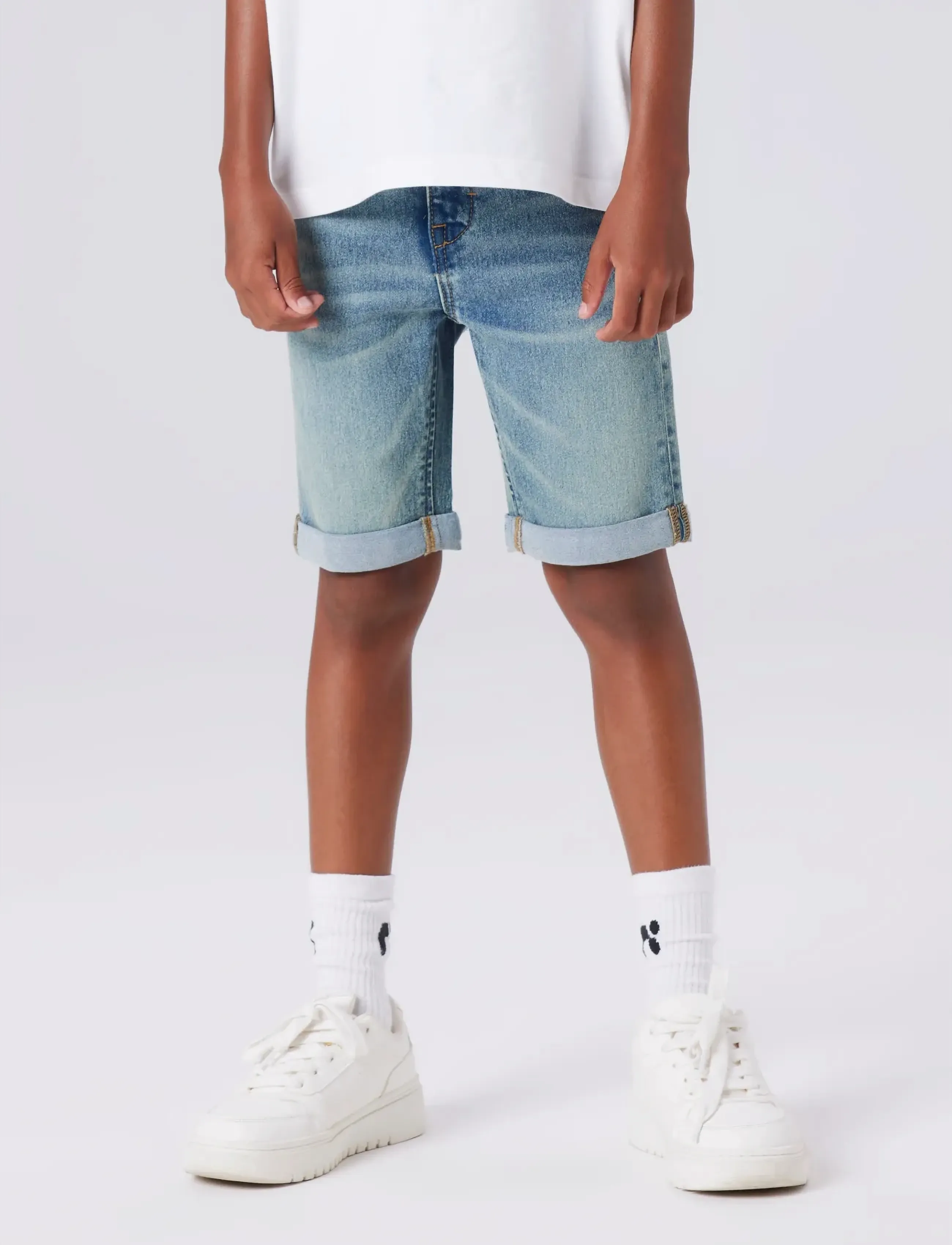 name it - NKMSILAS SLIM DNM L SHORTS 2272-TX NOOS - denim shorts - vintage medium blue denim - 5
