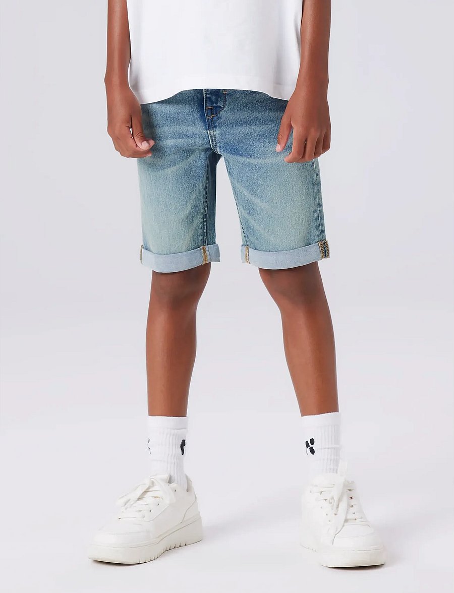 name it - NKMSILAS SLIM DNM L SHORTS 2272-TX NOOS - jeansshorts - vintage medium blue denim - 5