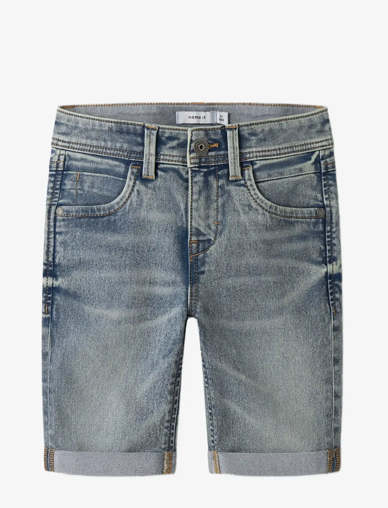name it - NKMSILAS SLIM DNM L SHORTS 2272-TX NOOS - denimshorts - vintage medium blue denim - 2