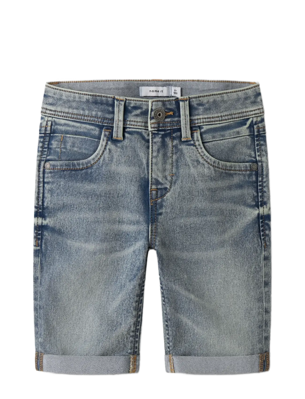 name it - NKMSILAS SLIM DNM L SHORTS 2272-TX NOOS - denim shorts - vintage medium blue denim - 2