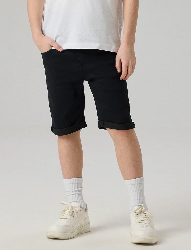 name it - NKMSILAS SLIM DNM L SHORTS 2272-TX NOOS - jeansshorts - black denim - 0