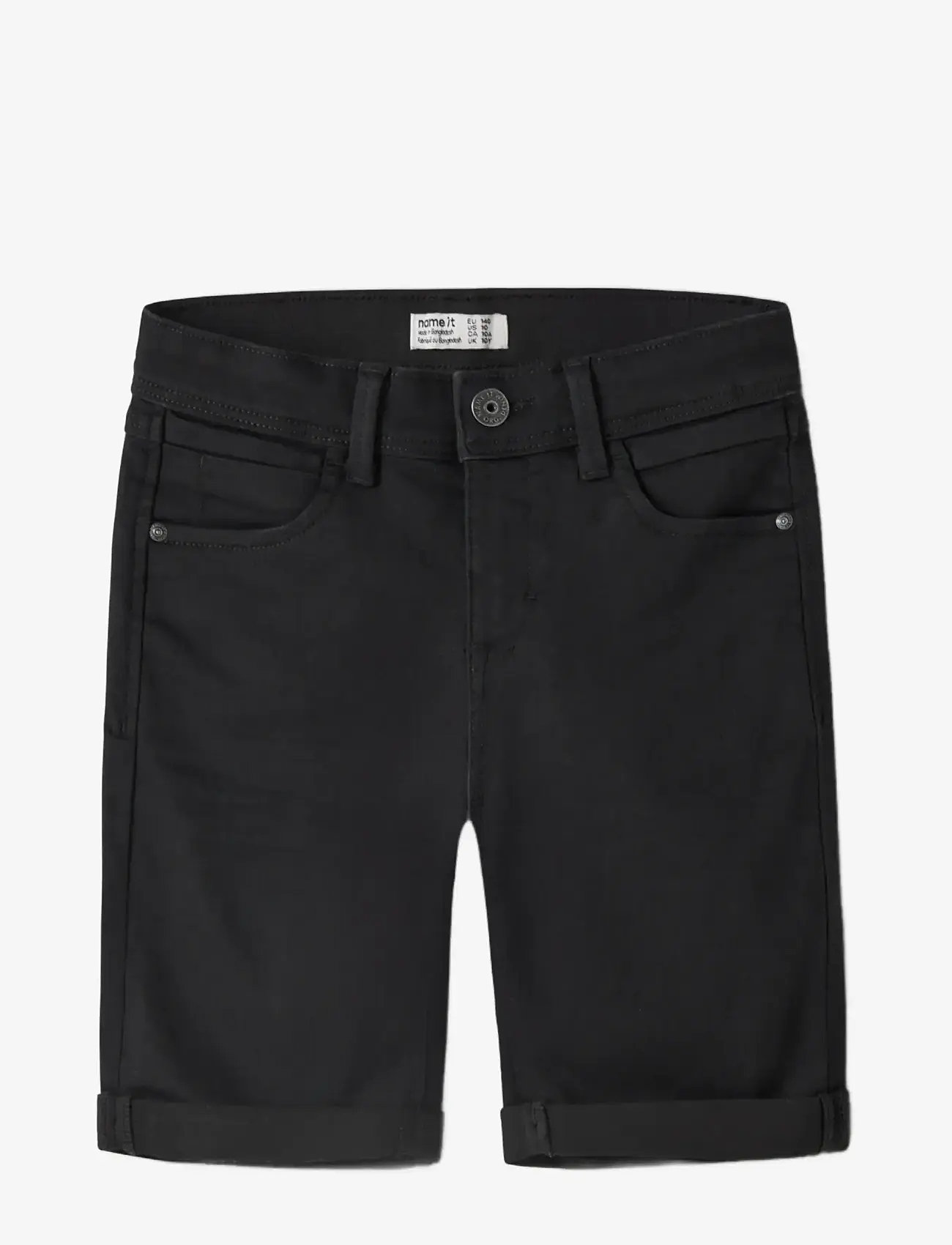 name it - NKMSILAS SLIM DNM L SHORTS 2272-TX NOOS - denim shorts - black denim - 3