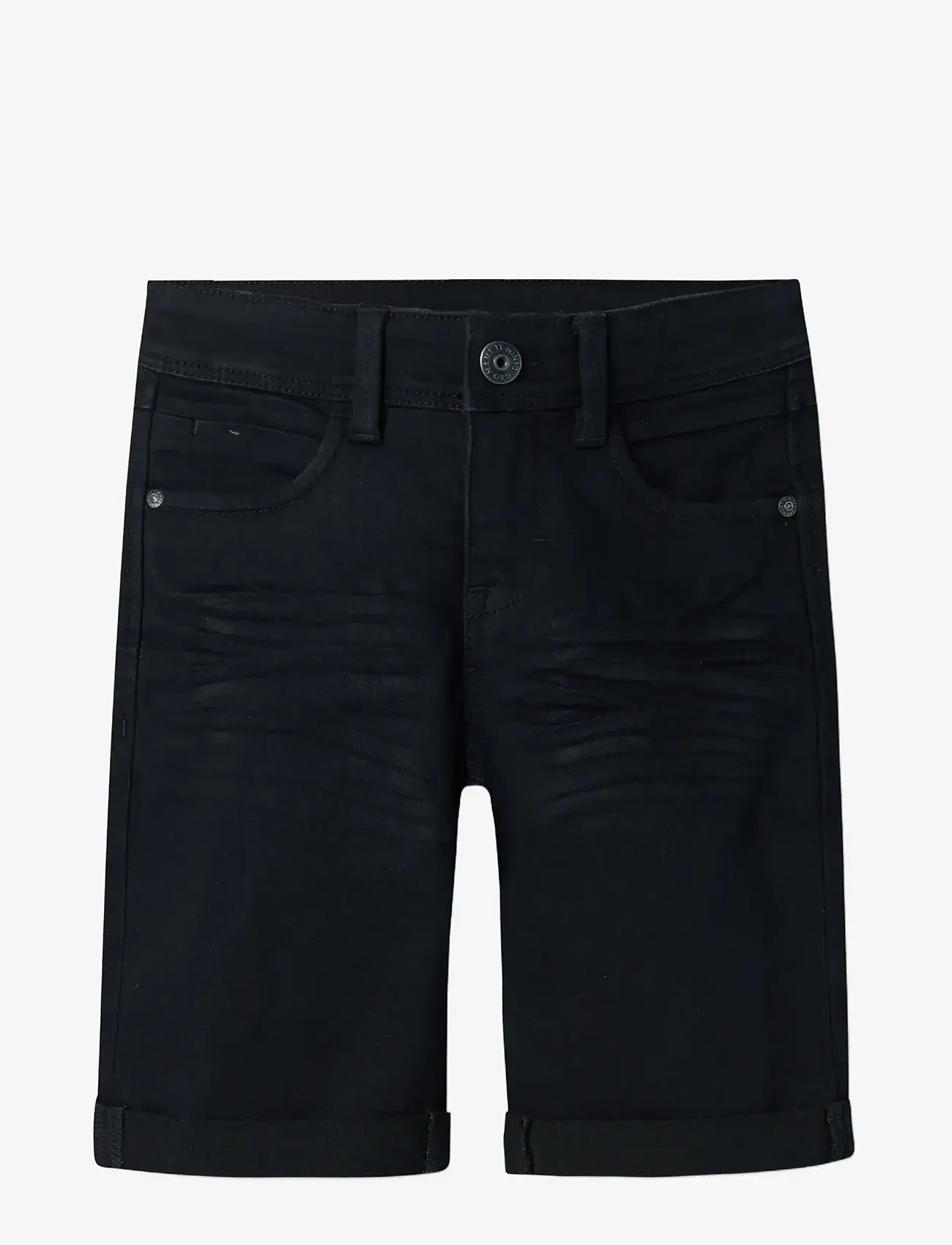 name it - NKMSILAS SLIM DNM L SHORTS 2272-TX NOOS - denim shorts - black denim - 4