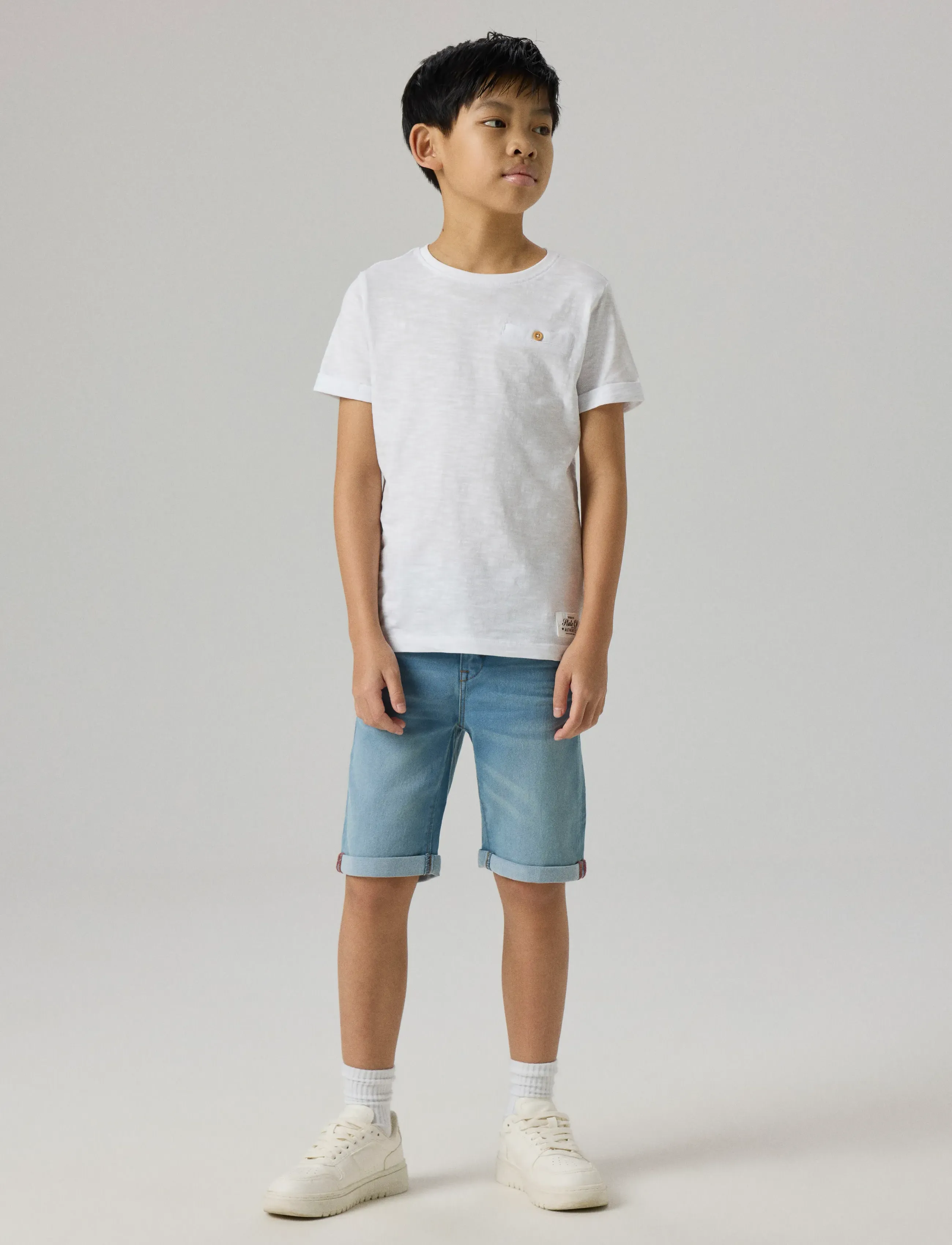 name it - NKMSILAS SLIM DNM L SHORTS 2272-TX NOOS - jeansshorts - light blue denim - 4