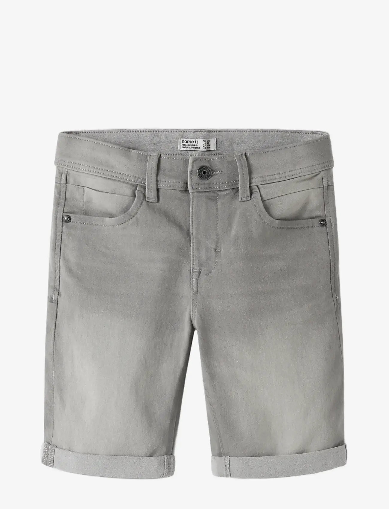 name it - NKMSILAS SLIM DNM L SHORTS 2272-TX NOOS - denimshorts - medium grey denim - 1