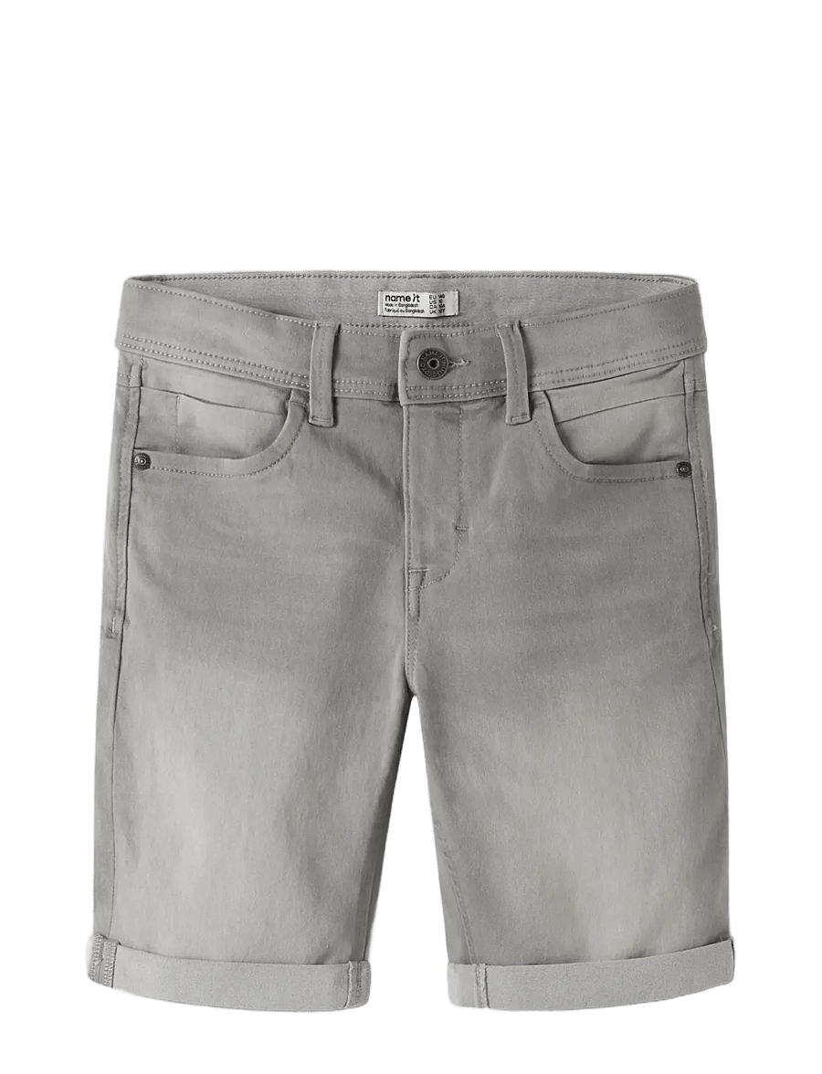 name it - NKMSILAS SLIM DNM L SHORTS 2272-TX NOOS - denimshorts - medium grey denim - 1