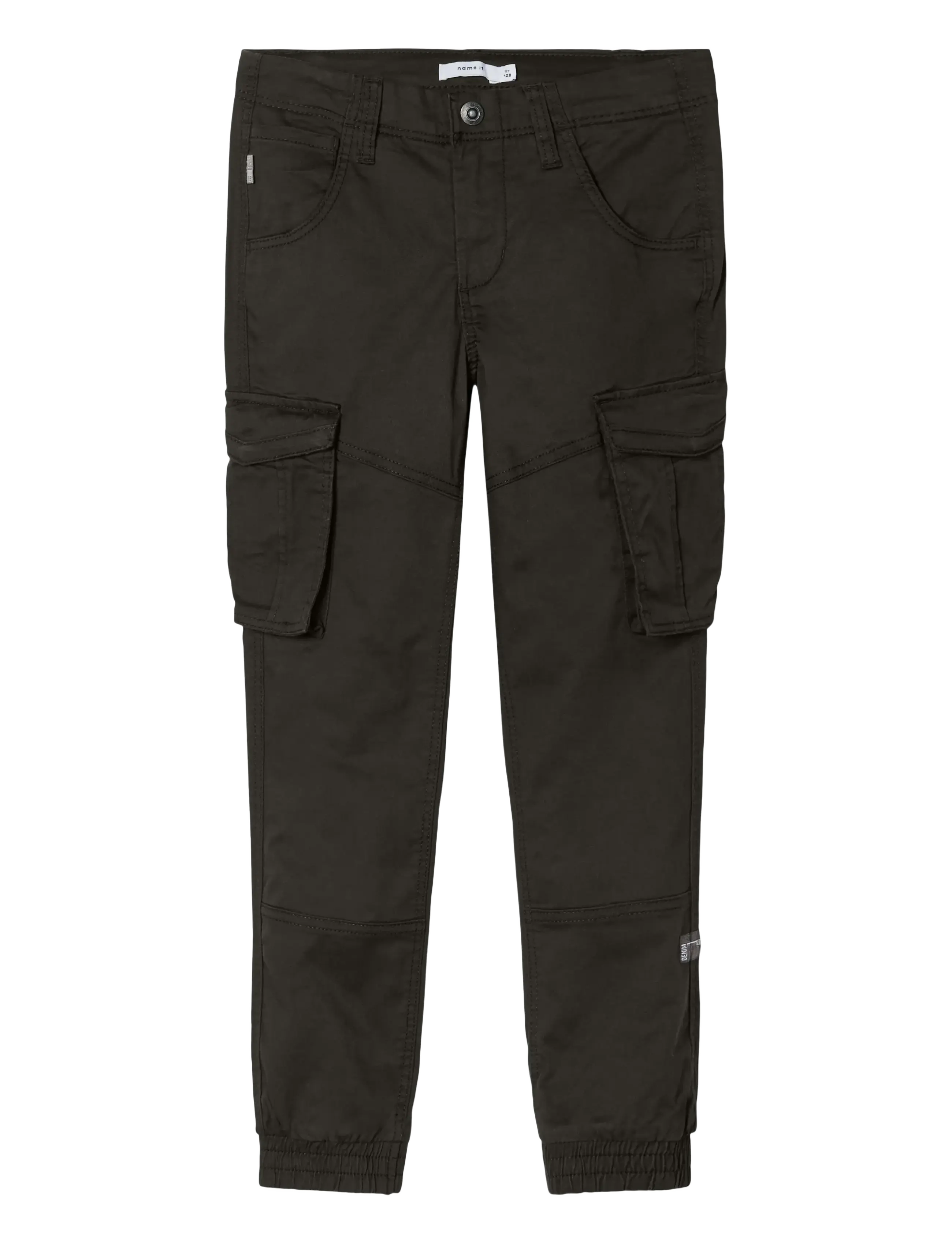 name it NKMRYAN CARGO R TWI PANT 2222-BA NOOS - Kläder - BLACK / khaki/green