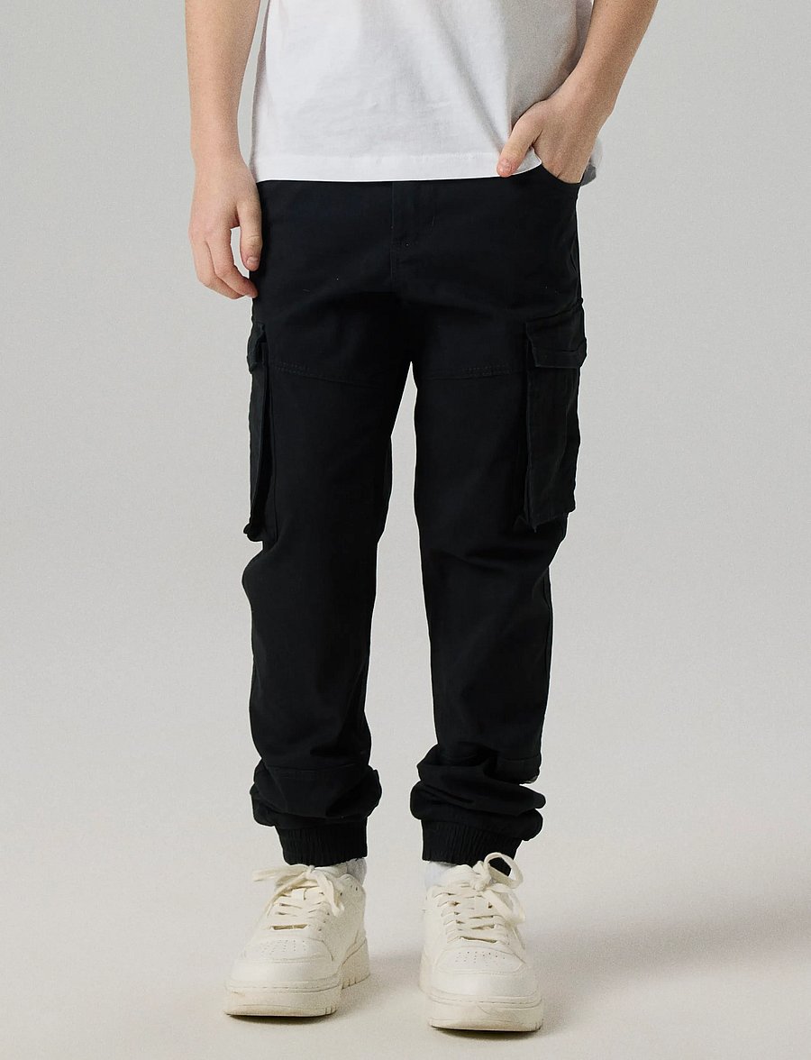 name it - NKMRYAN CARGO R TWI PANT 2222-BA NOOS - cargobyxor - black - 0