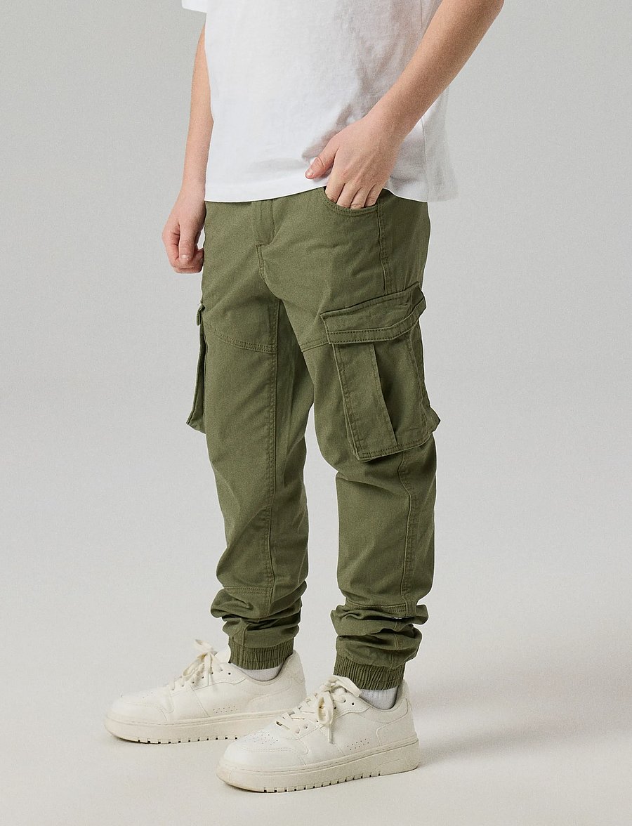 name it - NKMRYAN CARGO R TWI PANT 2222-BA NOOS - kargopüksid - deep lichen green - 0