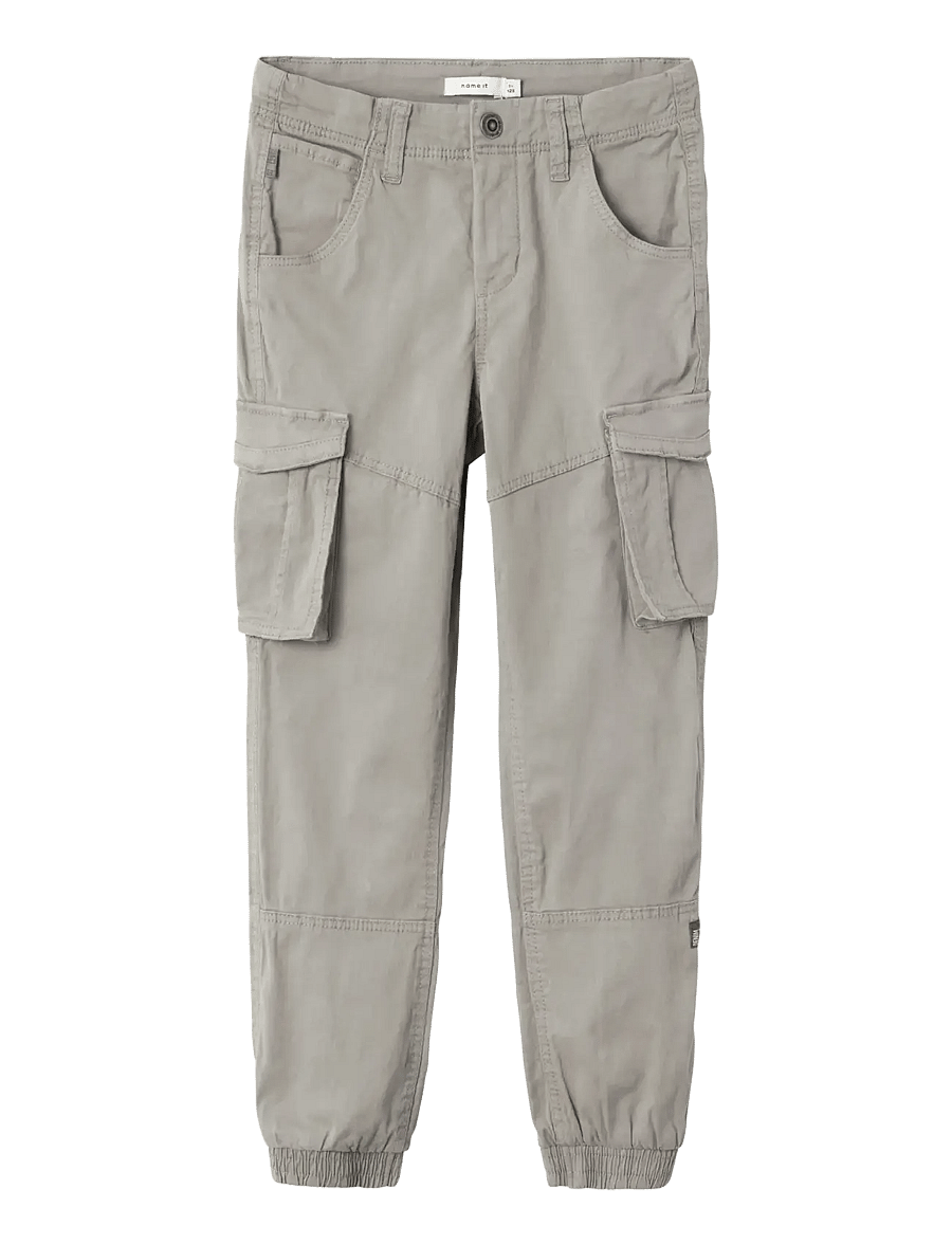 name it - NKMRYAN CARGO R TWI PANT 2222-BA NOOS - kargopüksid - elephant skin - 1