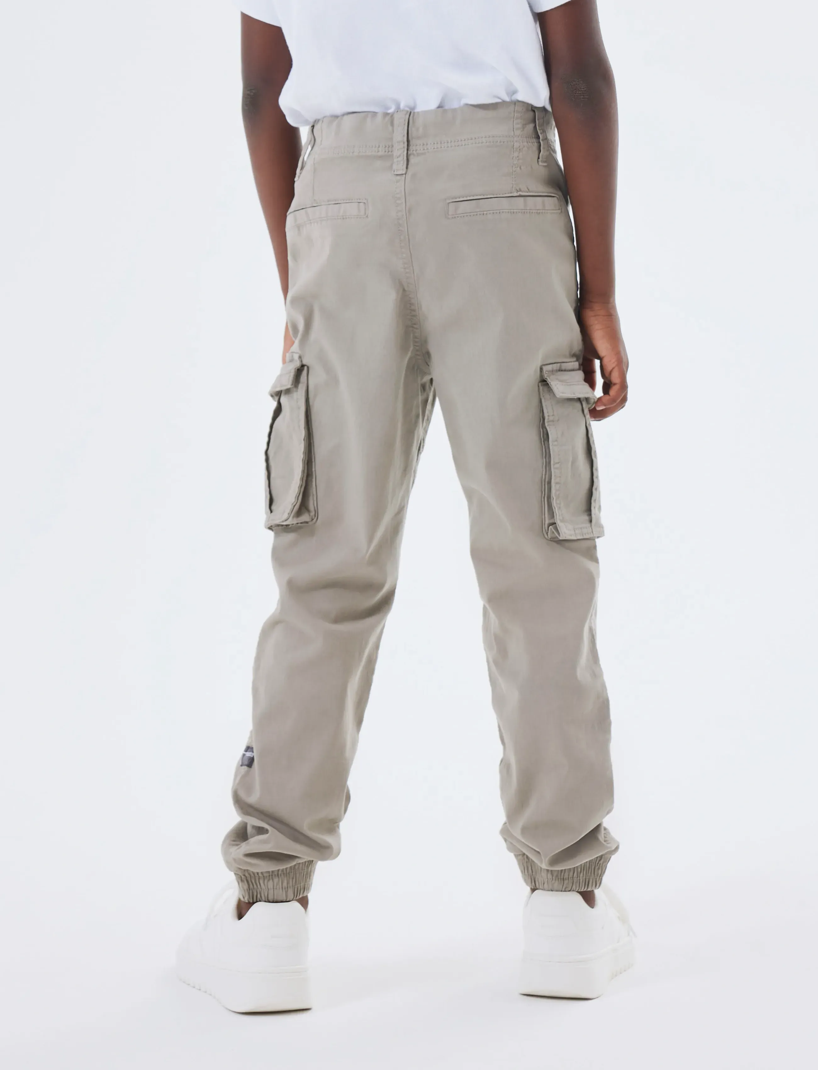 name it - NKMRYAN CARGO R TWI PANT 2222-BA NOOS - cargobukser - elephant skin - 3