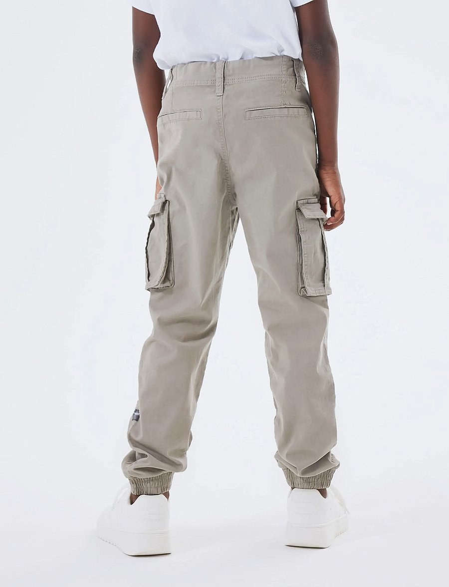 name it - NKMRYAN CARGO R TWI PANT 2222-BA NOOS - kargopüksid - elephant skin - 3