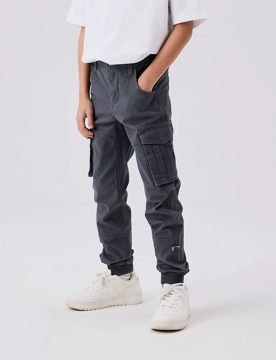 name it - NKMRYAN CARGO R TWI PANT 2222-BA NOOS - kargopüksid - lava smoke - 0