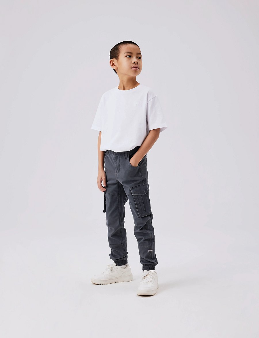 name it - NKMRYAN CARGO R TWI PANT 2222-BA NOOS - kargopüksid - lava smoke - 4