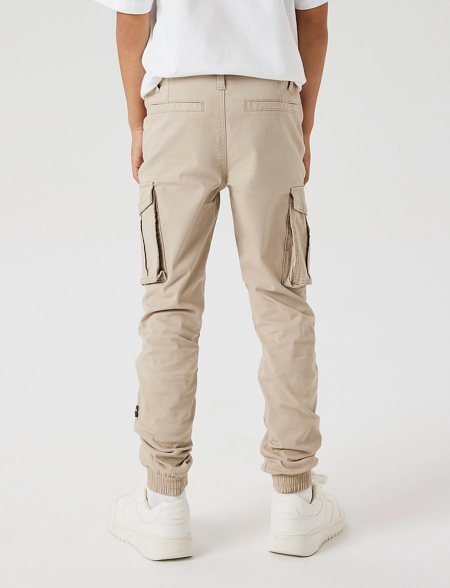name it - NKMRYAN CARGO R TWI PANT 2222-BA NOOS - kargopüksid - oxford tan - 4