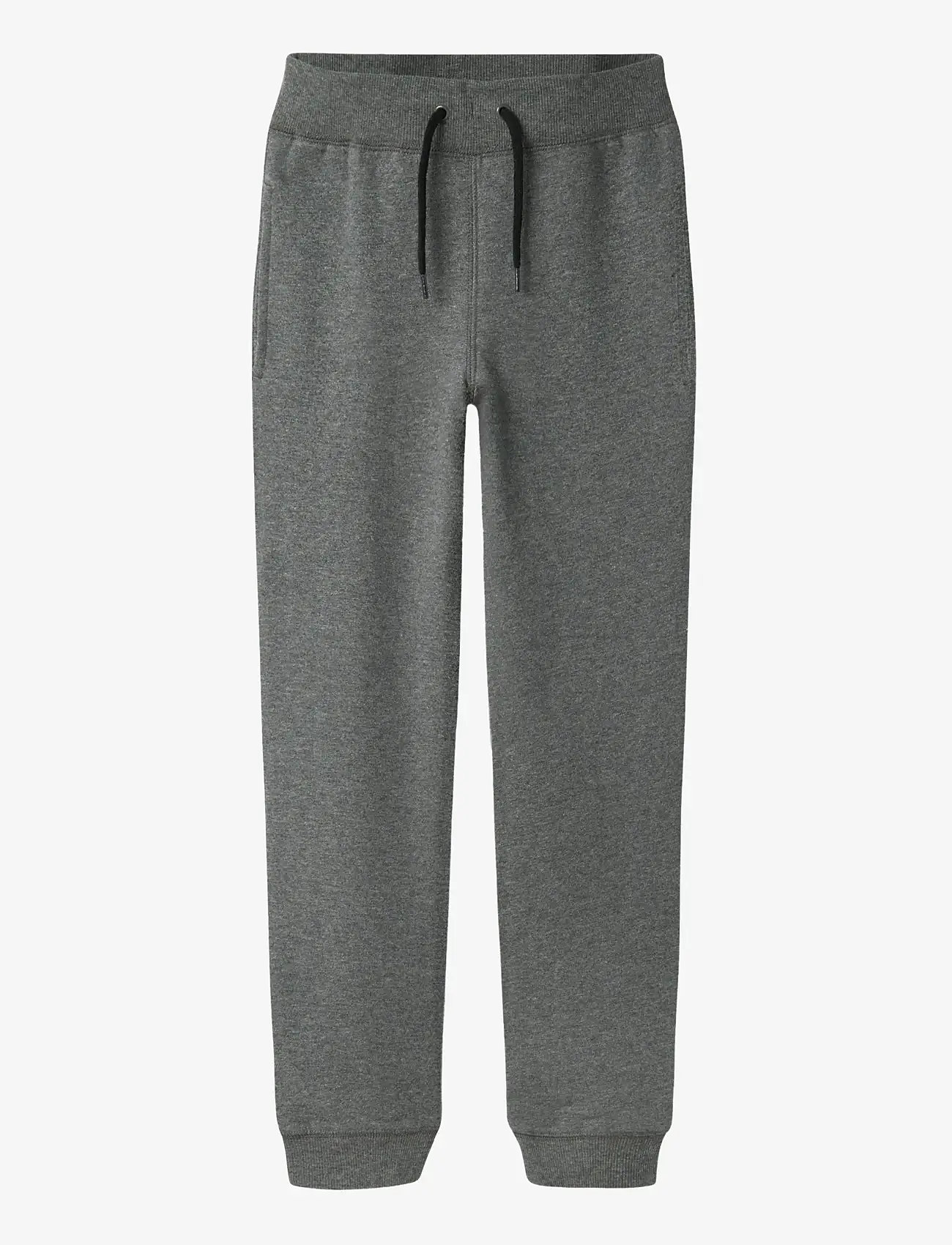 name it - NKMSWEAT PANT BRU NOOS - mjukisbyxor - dark grey melange - 0
