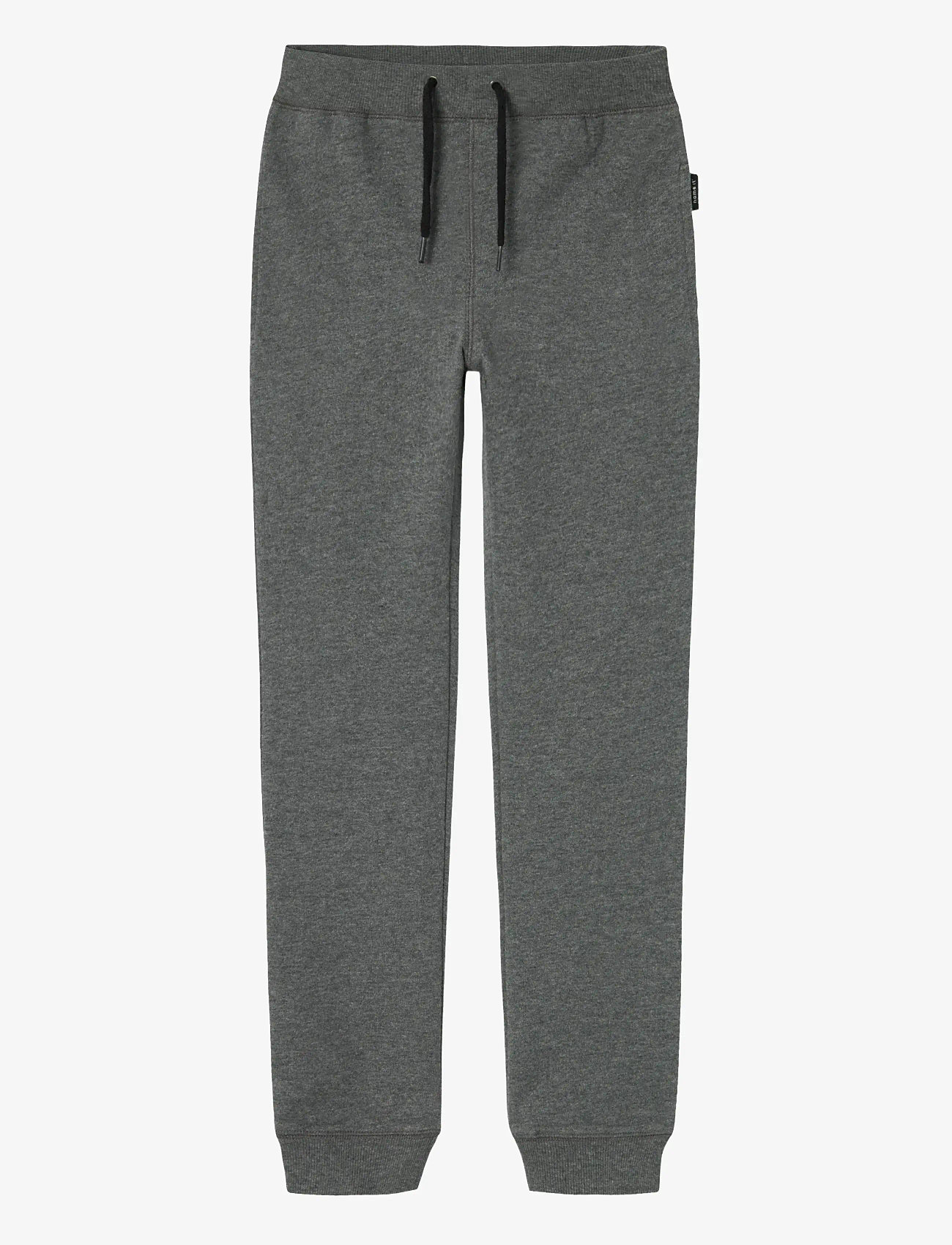 name it - NKMSWEAT PANT UNB NOOS - jogginghosen - dark grey melange - 0