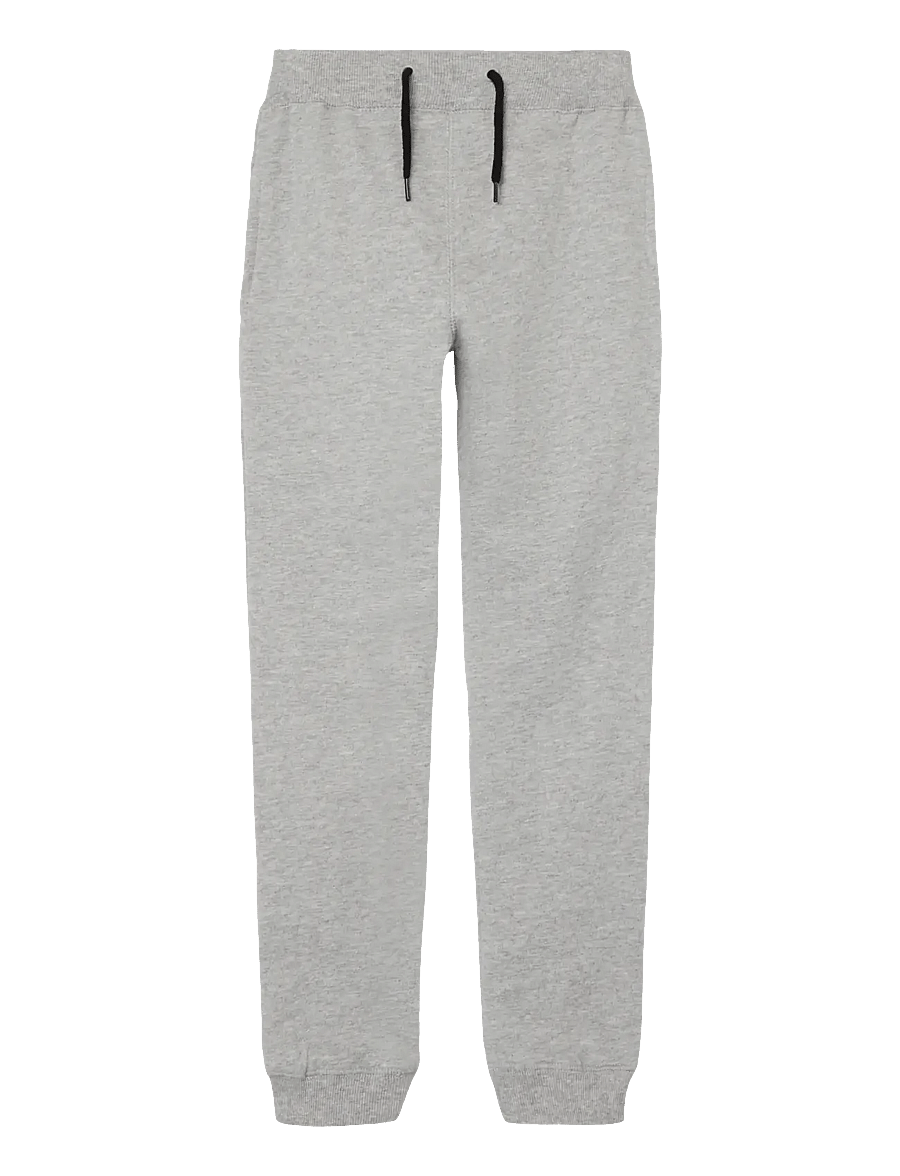 name it - NKMSWEAT PANT UNB NOOS - dressipüksid - grey melange - 1