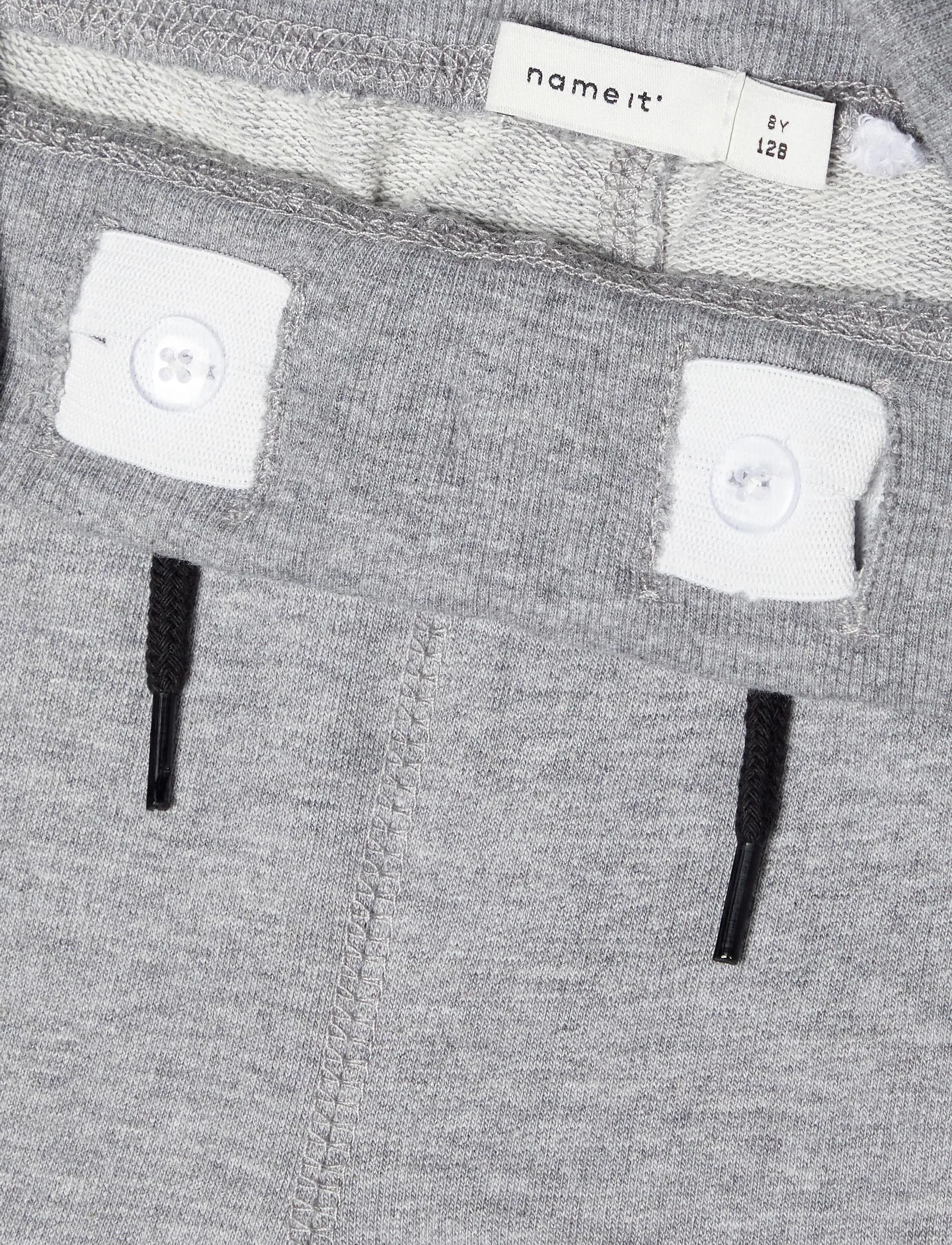 name it - NKMSWEAT PANT UNB NOOS - dressipüksid - grey melange - 5